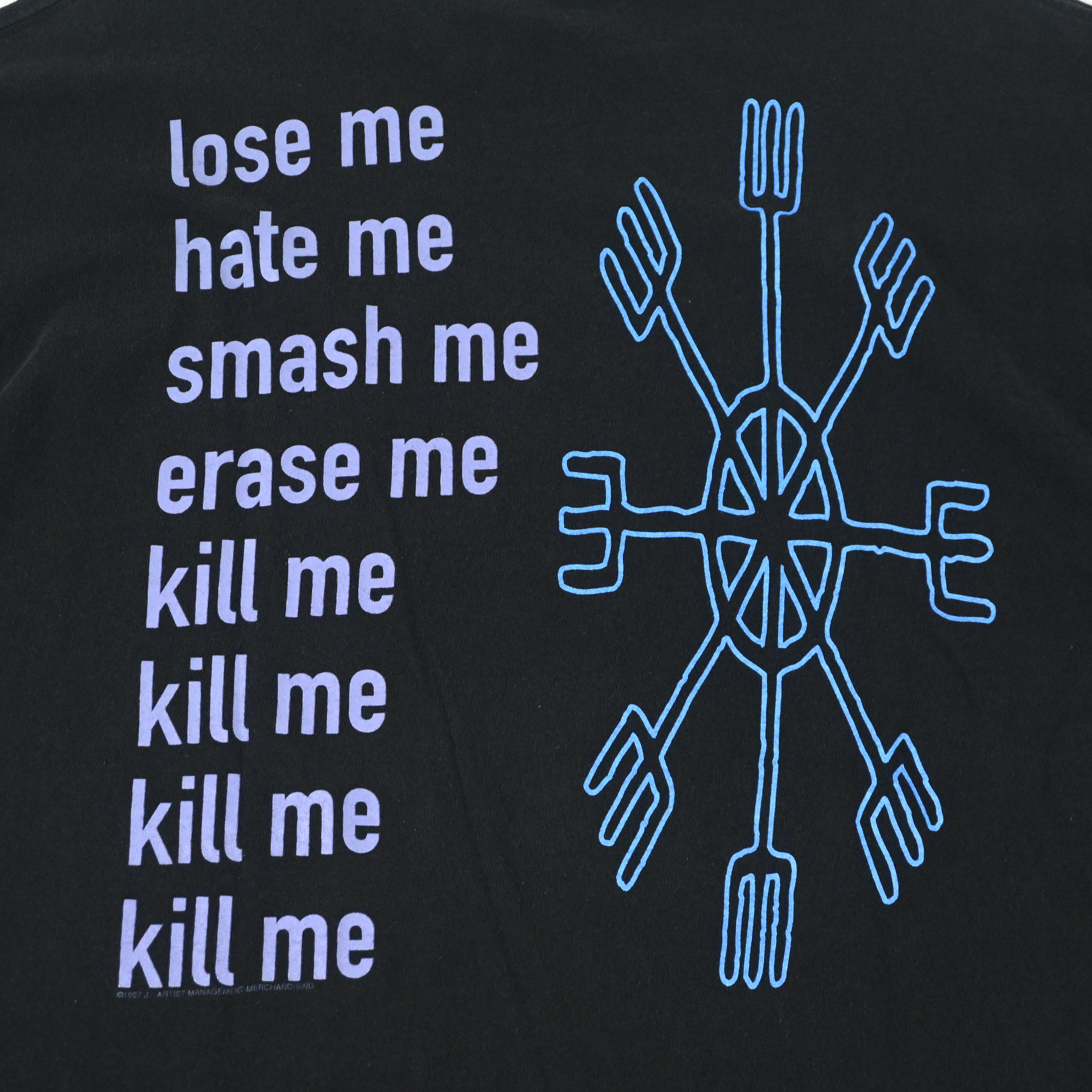 97© Nine Inch Nails ”ERASER” T-SHIRT SIZE XL