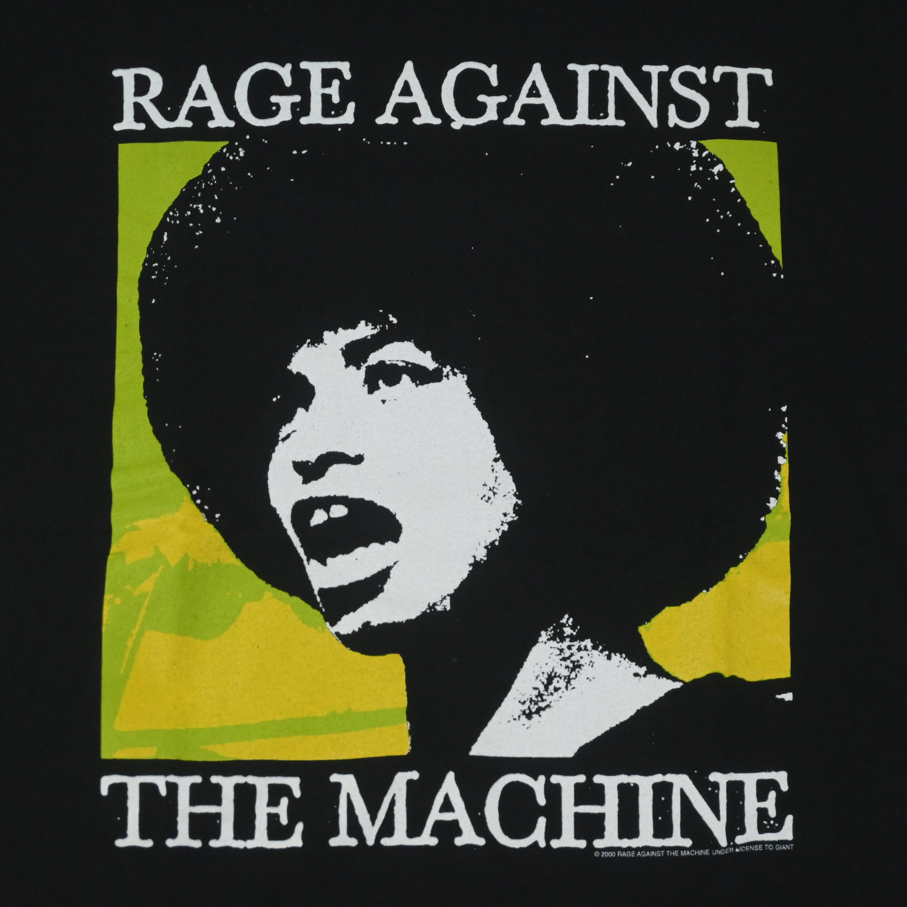 '00 Rage Against the Machine  "Angela Davis" Poster pop graphic artwork T-SHIRT SIZE L