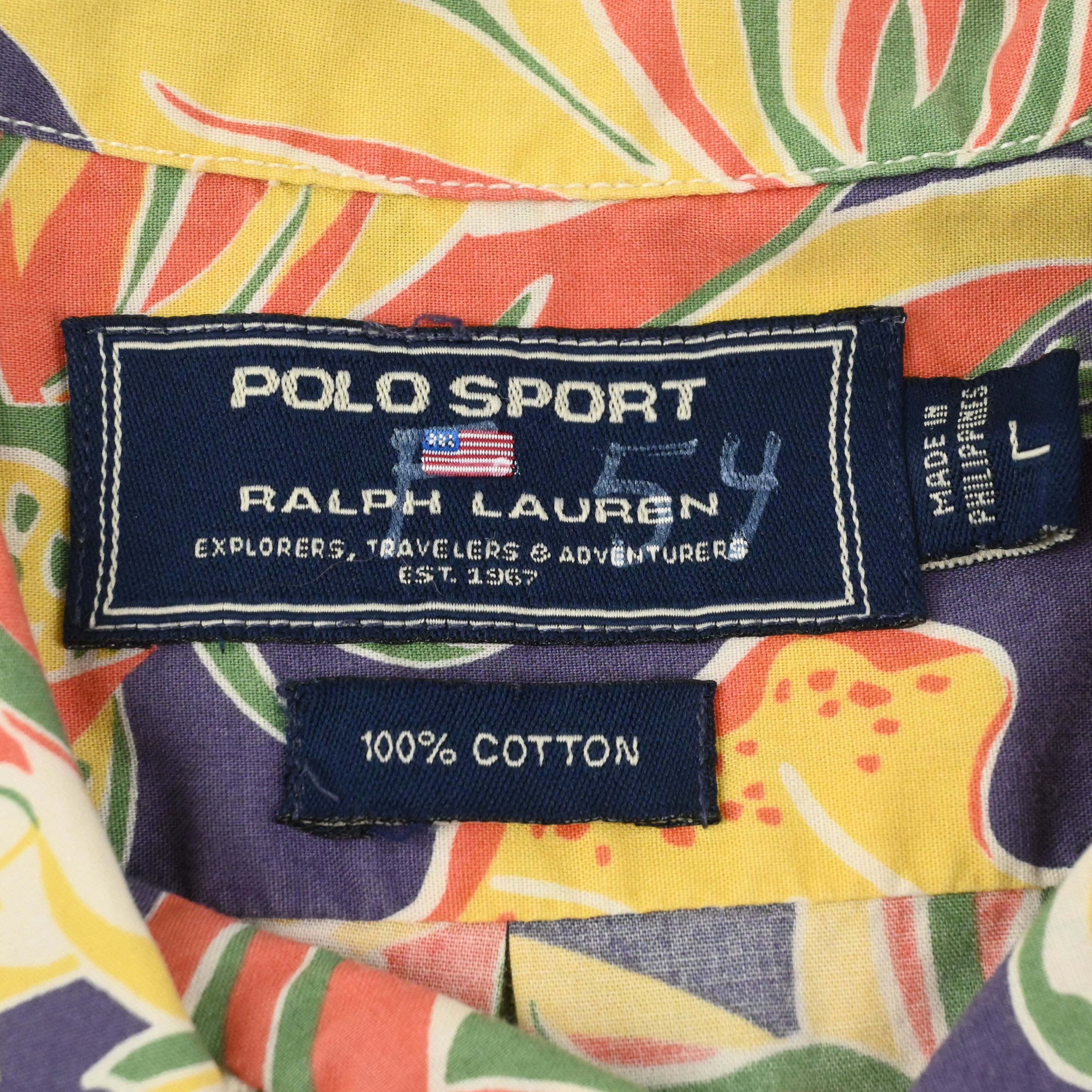 POLO SPORT Hawaiian shirt SIZE L