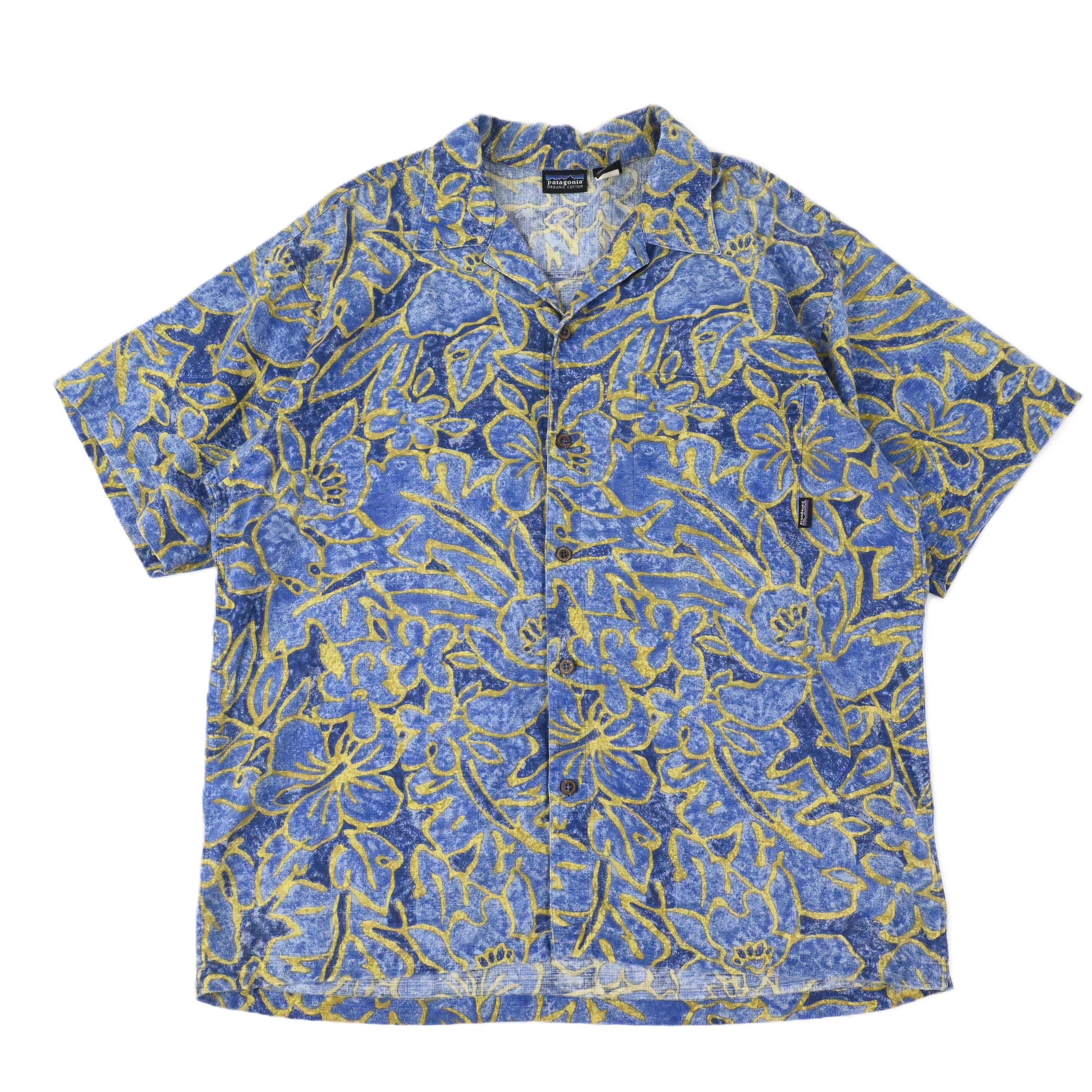 ’99 Patagonia A/C shirt flora ture blue size M