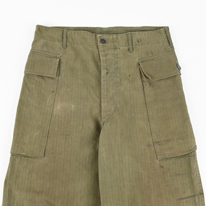 40's US military M-43 HBT trousers 専用です。 40's U.S.Army M-43 HBT Trousers “尿素ボタン” | spike osu