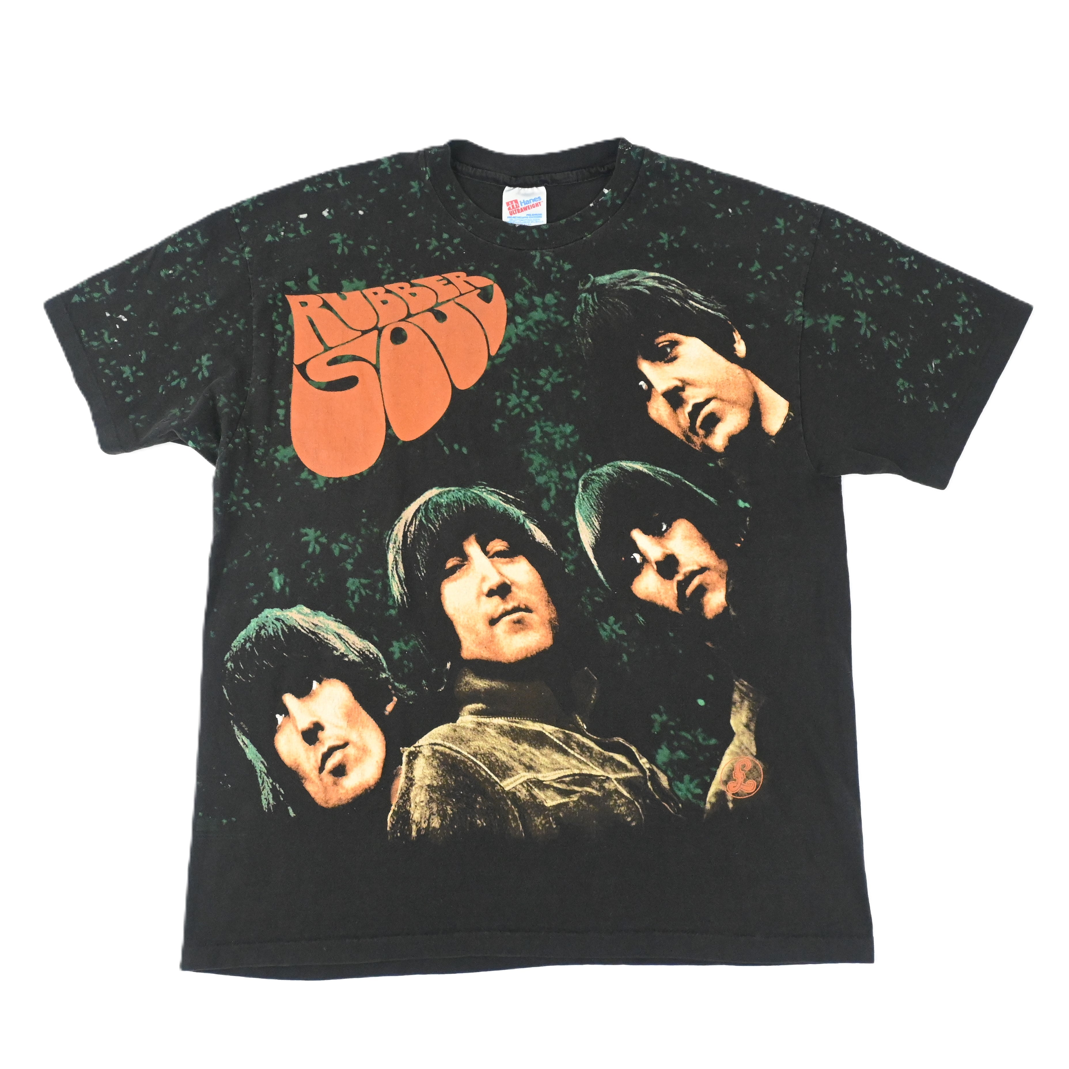 Early 90's THE BEATLES "RUBBER SOUL" AOP T-SHIRT SIZE XL