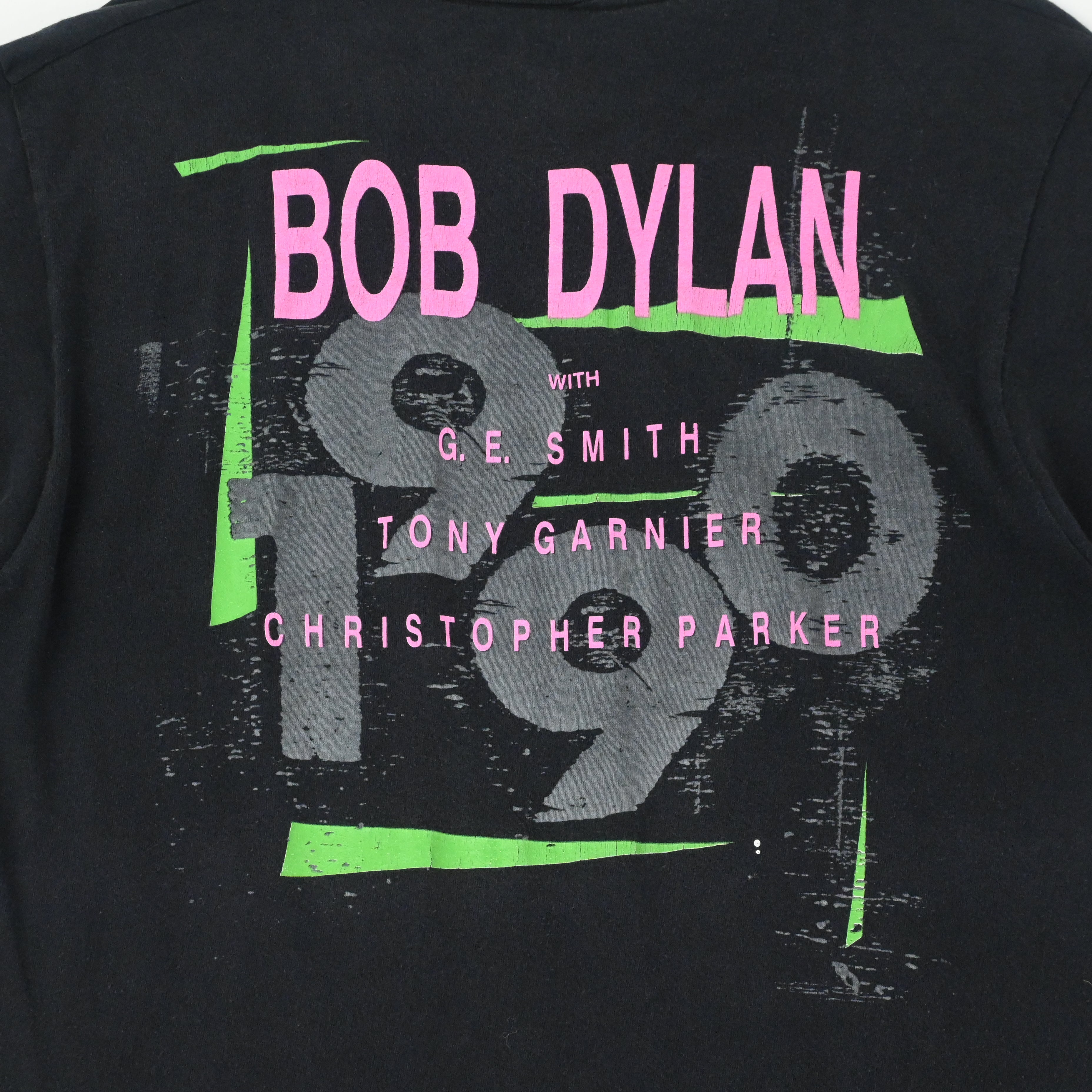 88© BOB DYLAN "NEVER ENDING TOUR" PRINTED T-SHIRT SIZE LARGE