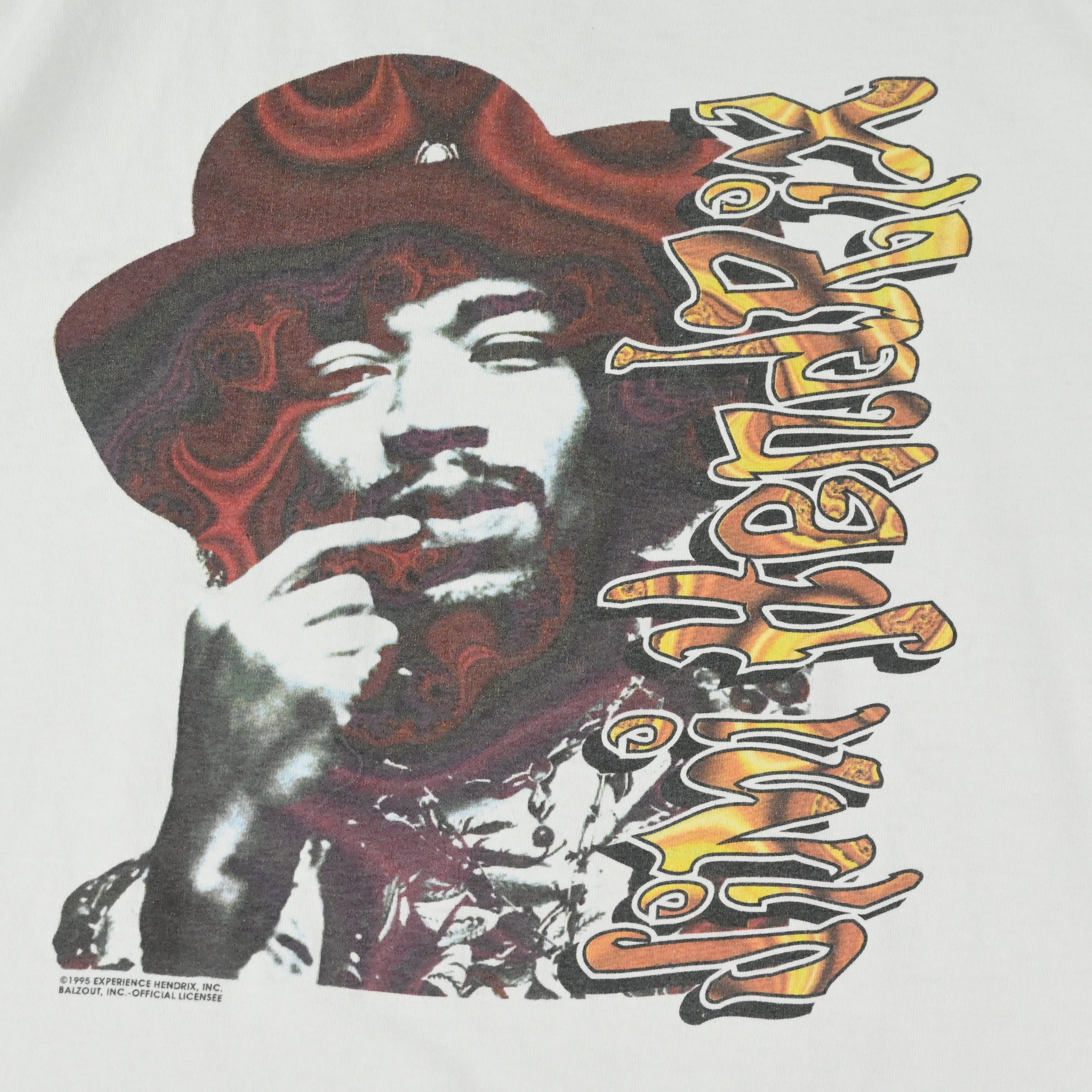 95© JIMI HENDRIX BALZOUT PRINTED T-SHIRT SIZE XL