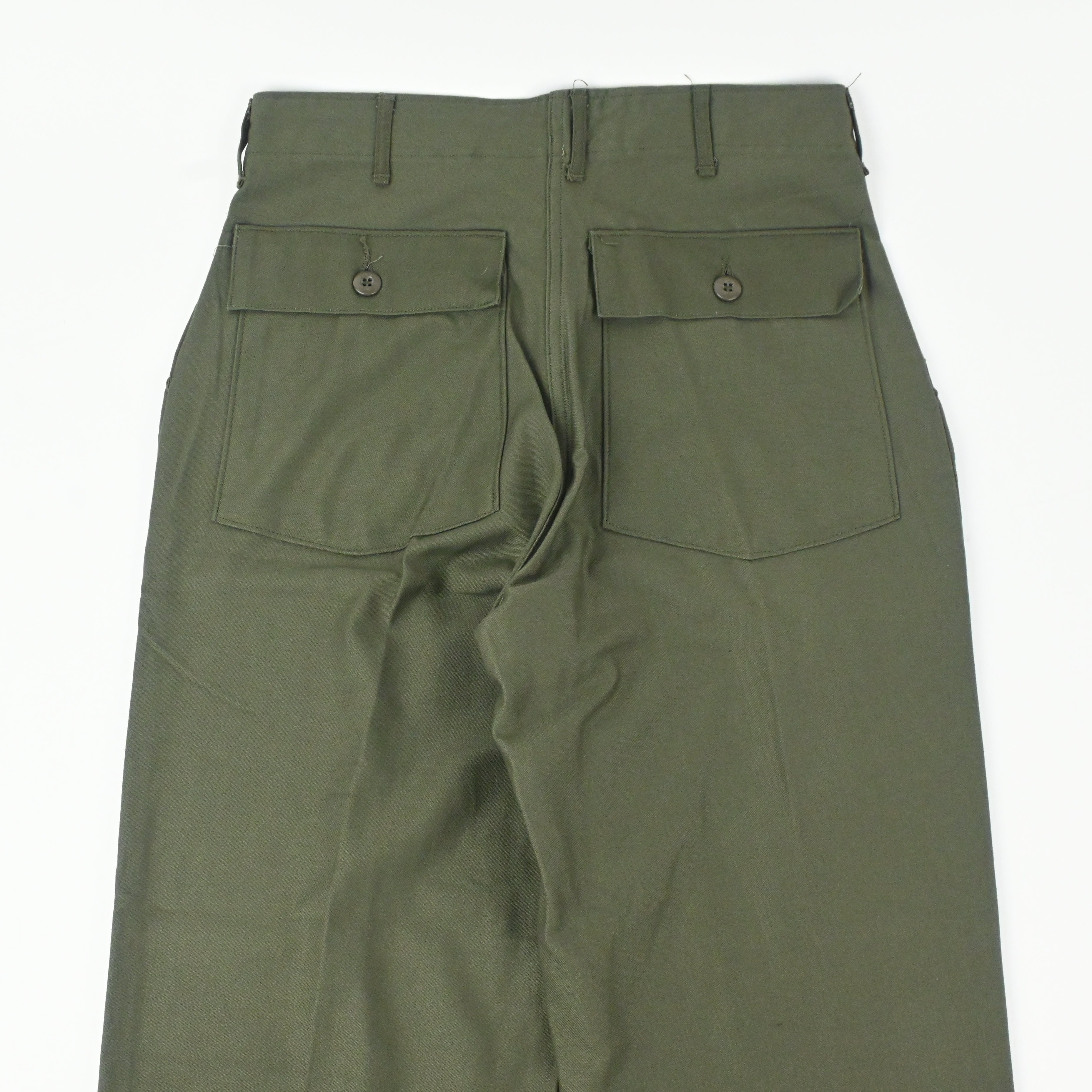 '75 SATEEN FATIGUE PANTS BUTTON FLY DEAD STOCK SIZE W32 L31