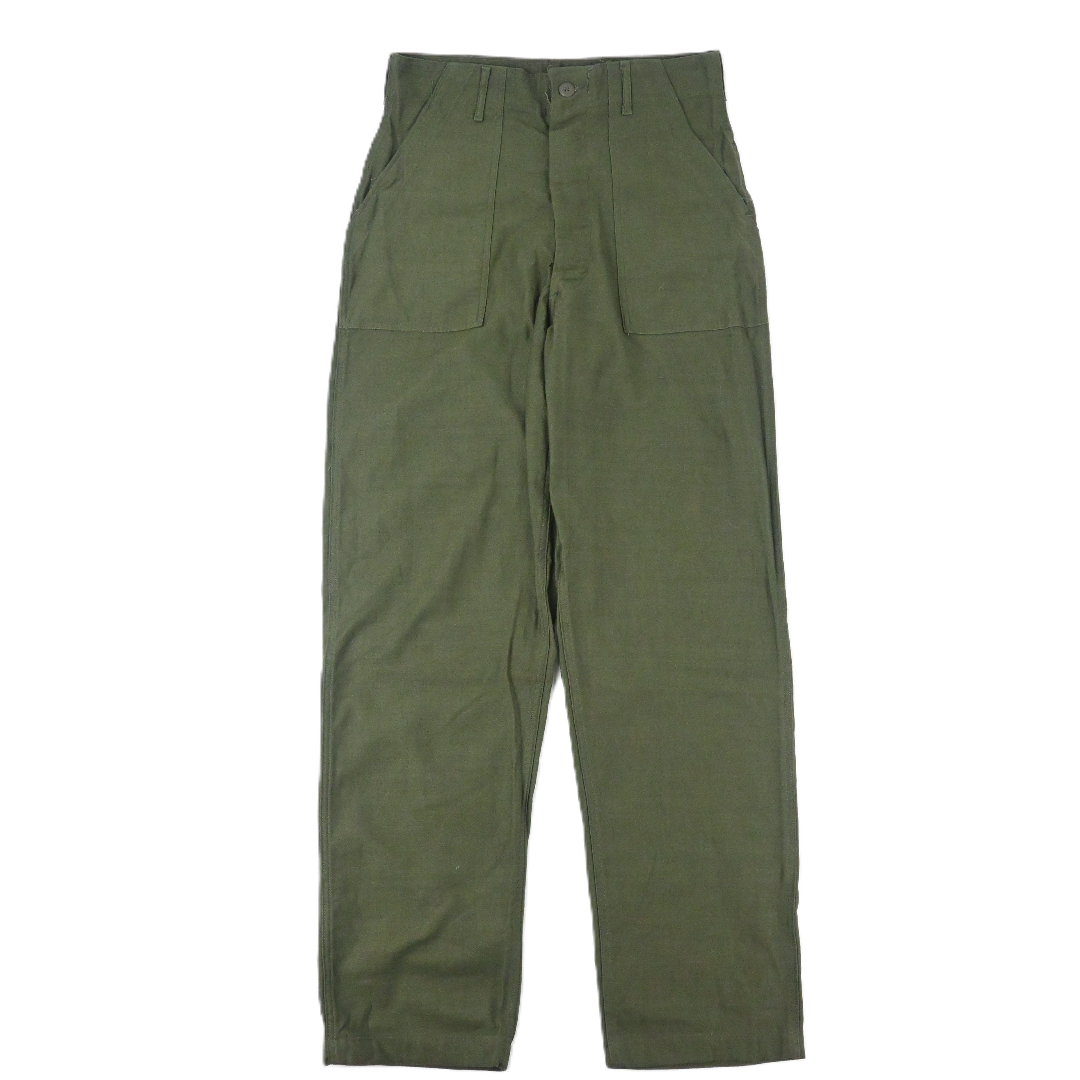 '72 SATEEN FATIGUE PANTS BUTTON FLY DEAD STOCK SIZE W32 L33
