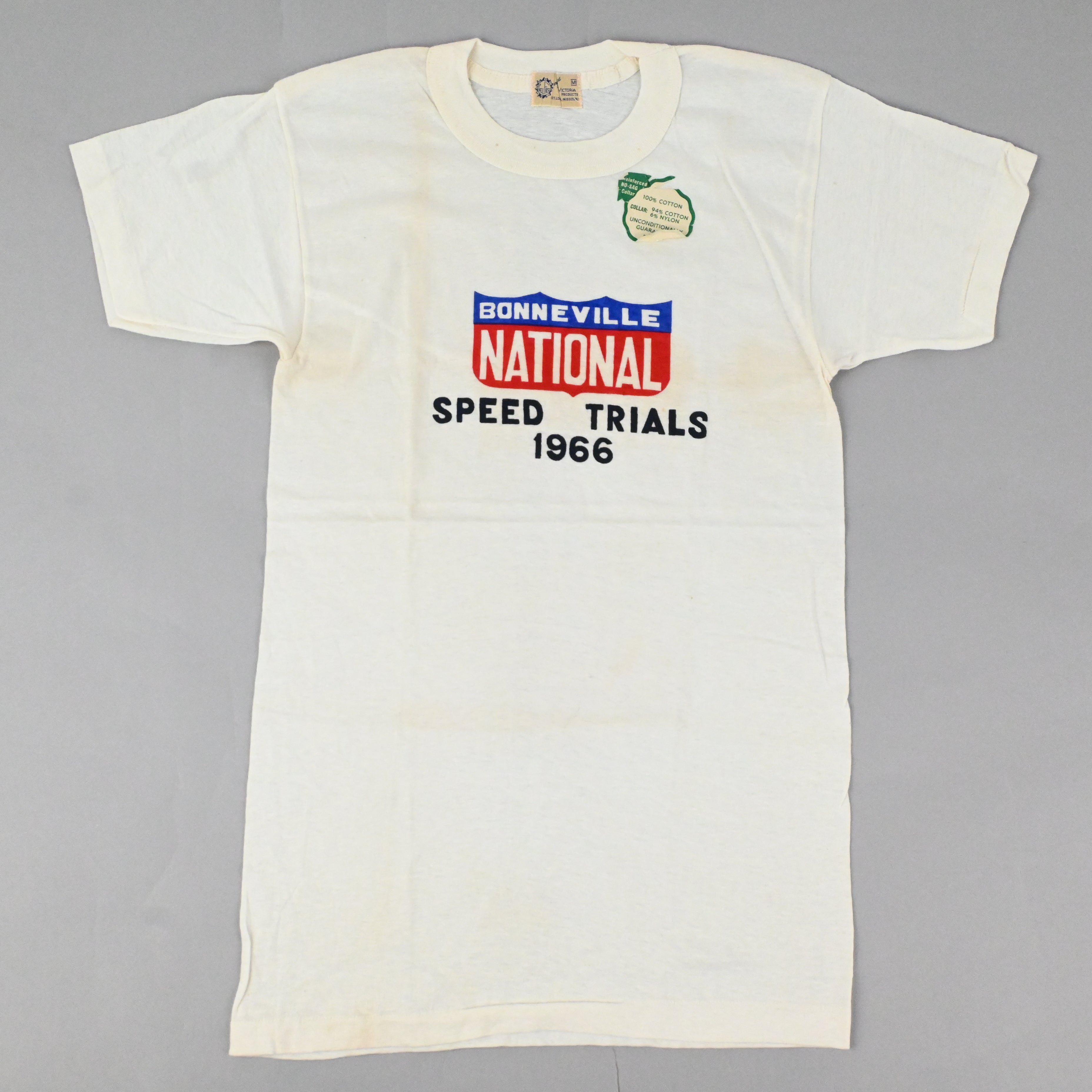 '66 BONNEVILLE NATIONAL SPEED TRIALS 1966 T-SHIRT SIZE M DEAT STOCK