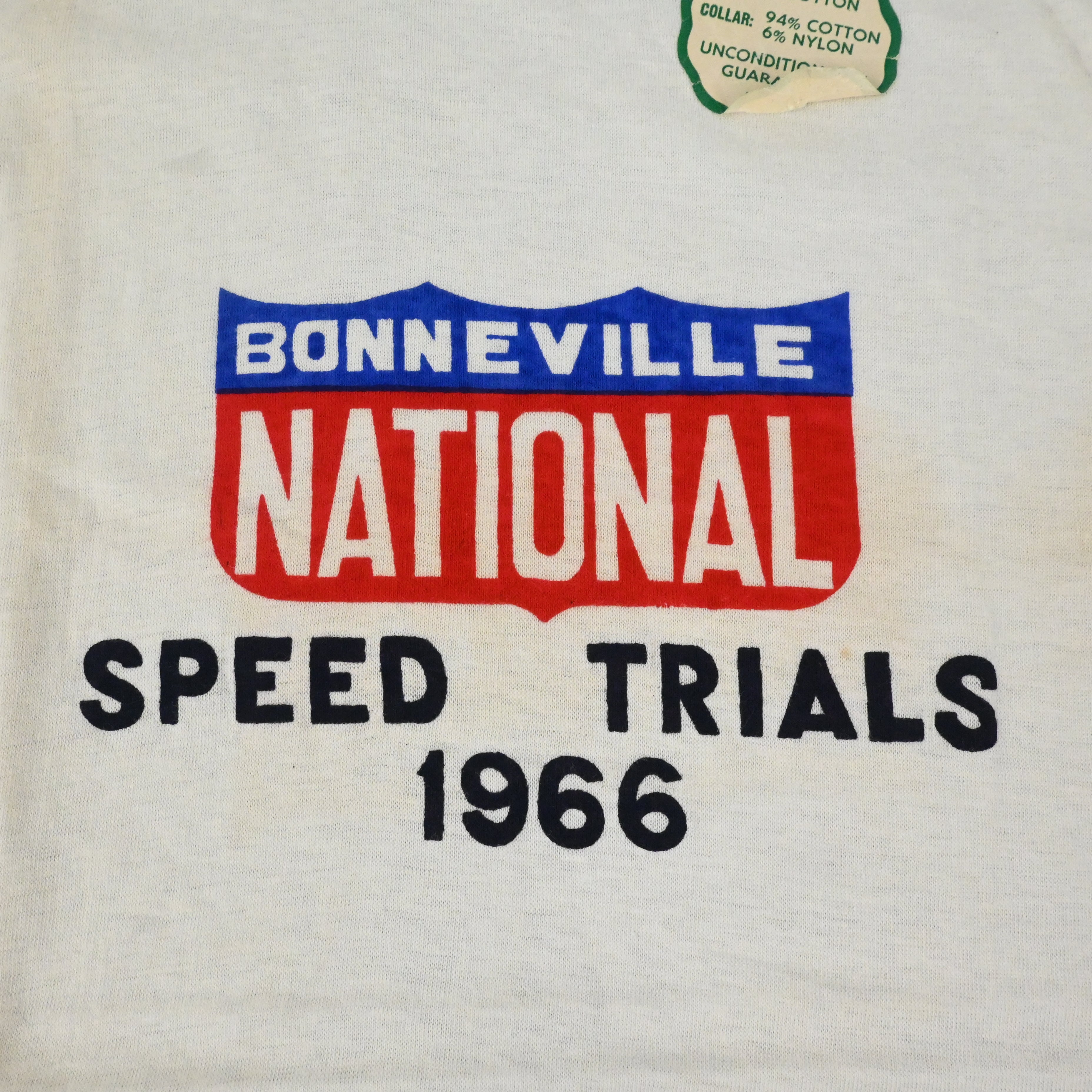 '66 BONNEVILLE NATIONAL SPEED TRIALS 1966 T-SHIRT SIZE M DEAT STOCK