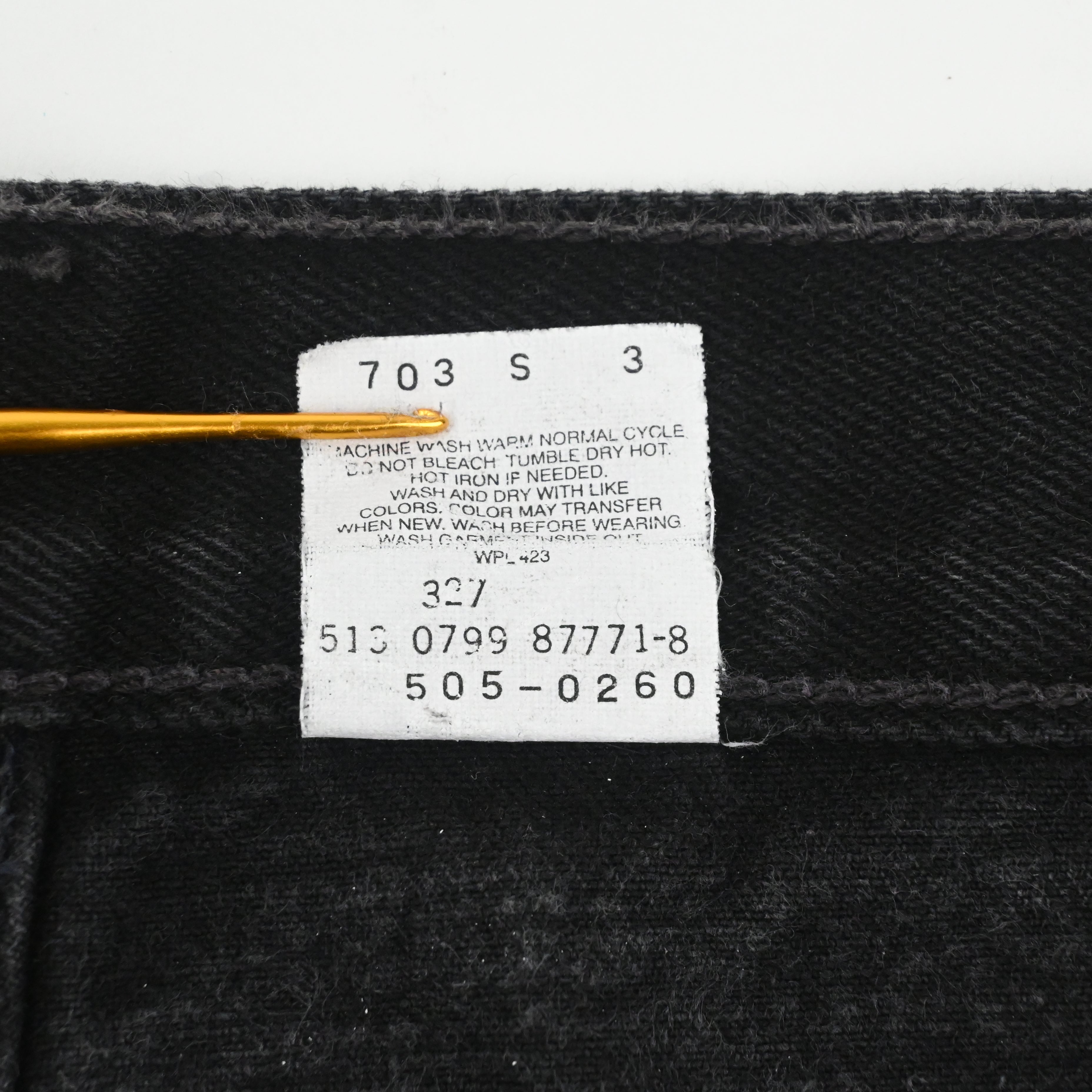 '99 LEVI'S 505-0260 SIZE W30 L29 BLACK