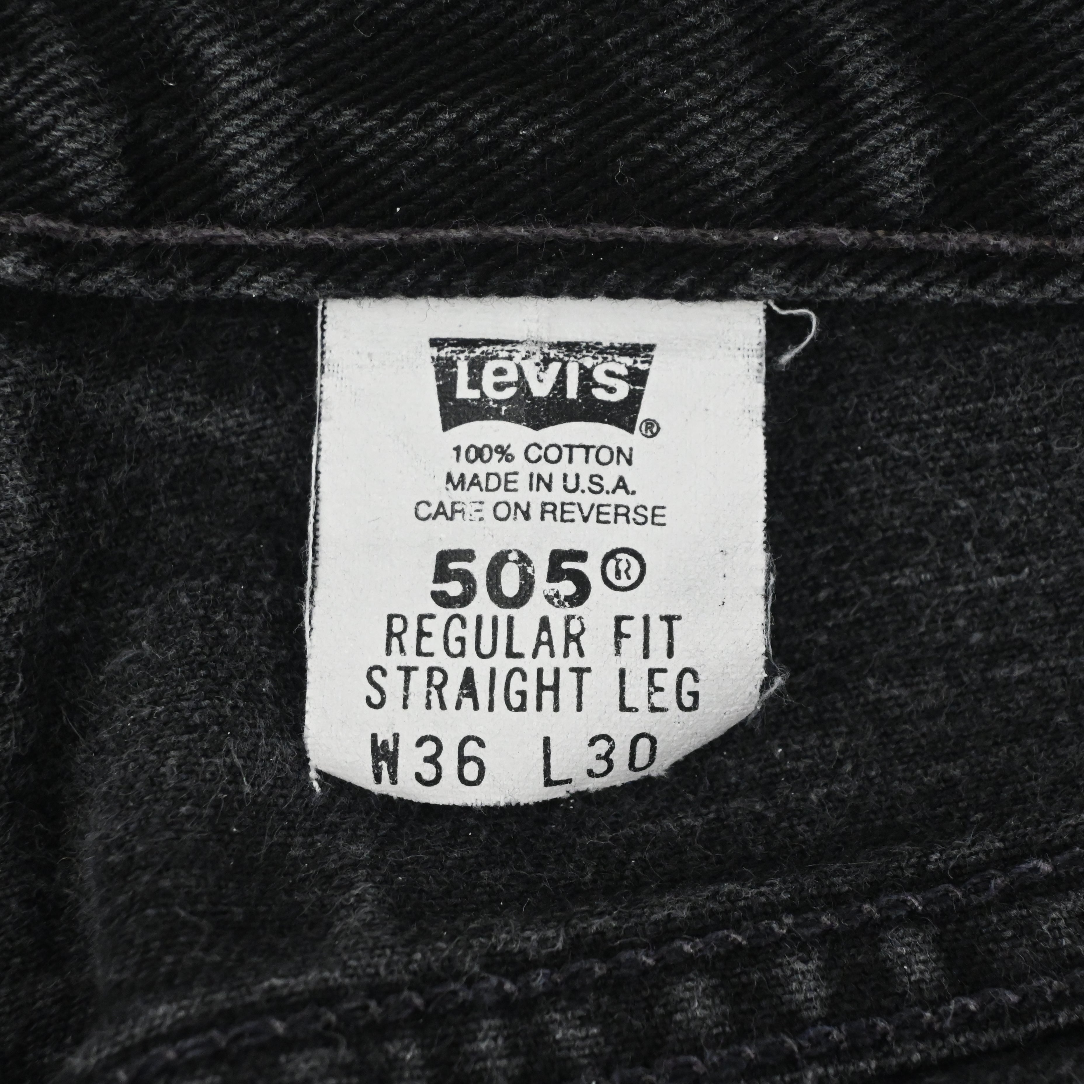 '02 LEVI'S 505-0260 SIZE W35 L29 BLACK