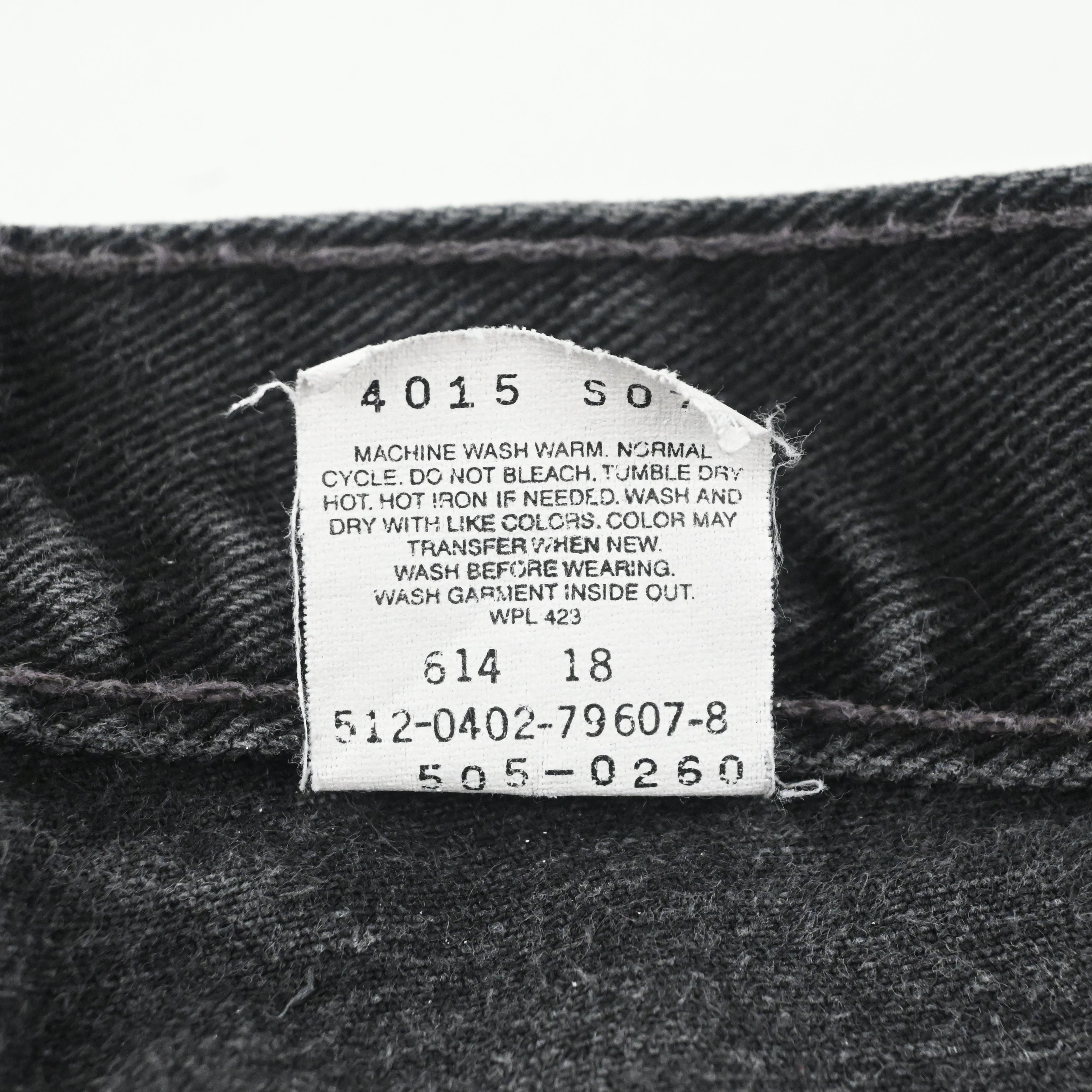 '02 LEVI'S 505-0260 SIZE W35 L29 BLACK