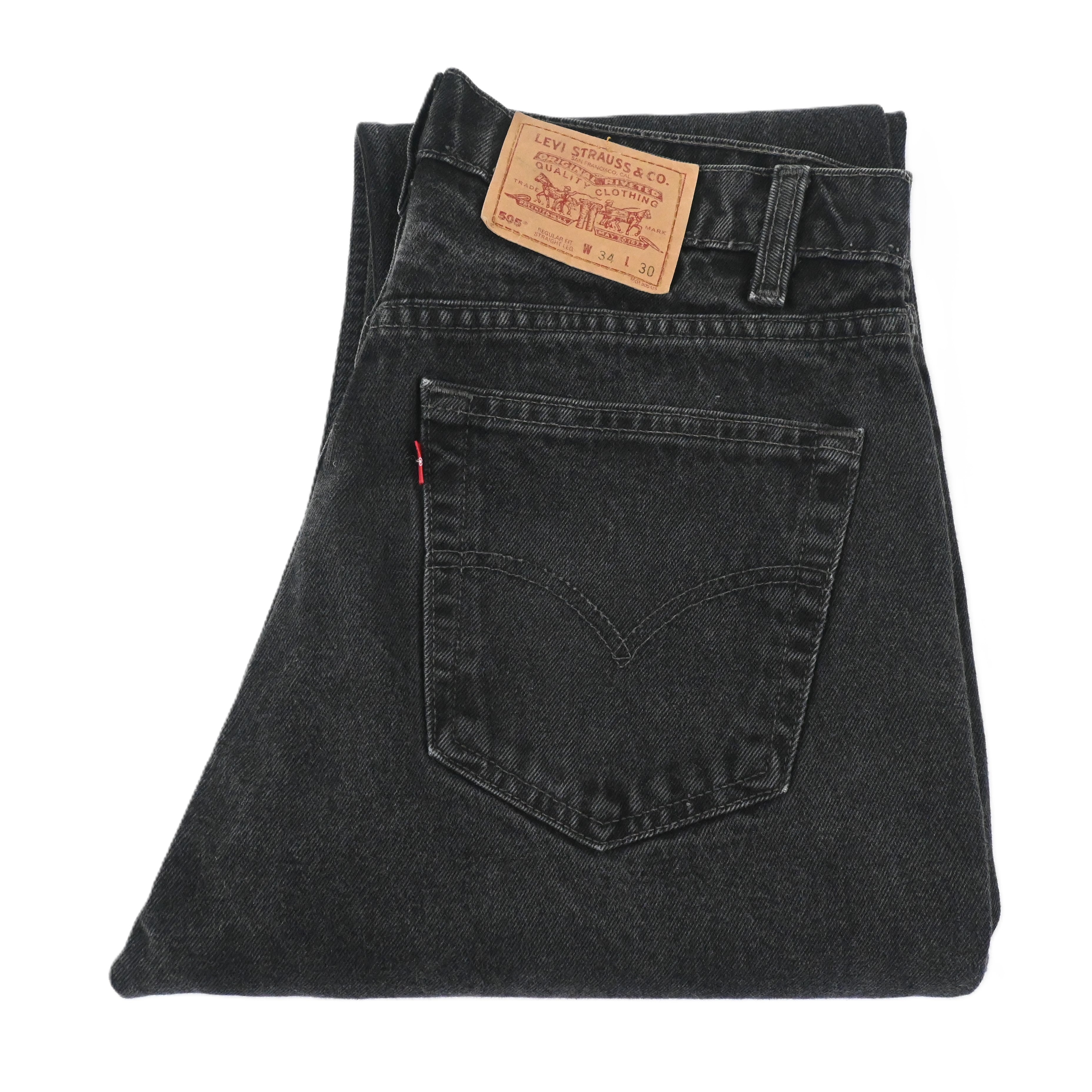 '98 LEVI'S 00505-0260 SIZE W34 L30 BLACK