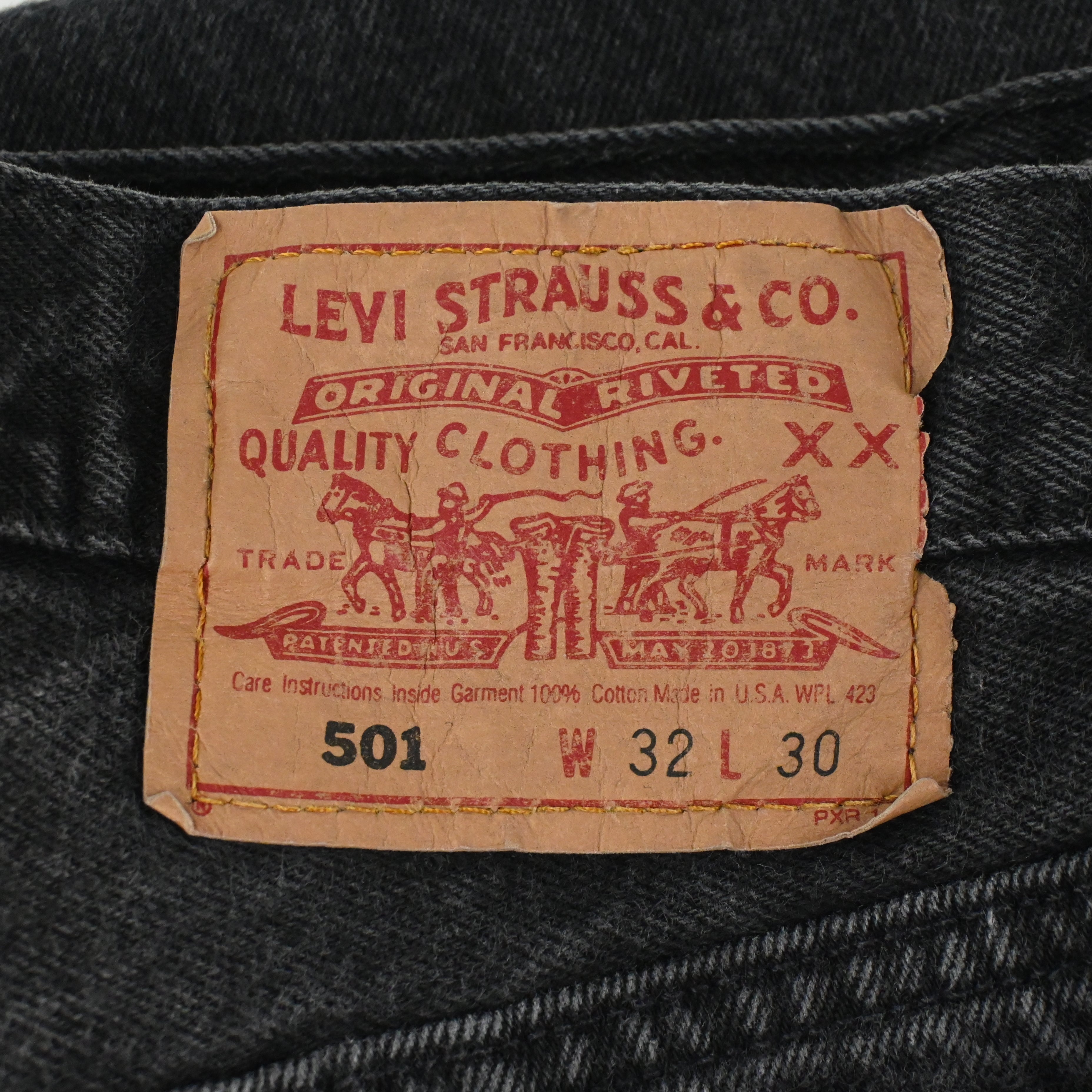'93 LEVI'S 00501-0660 SIZE W32 L30 BLACK