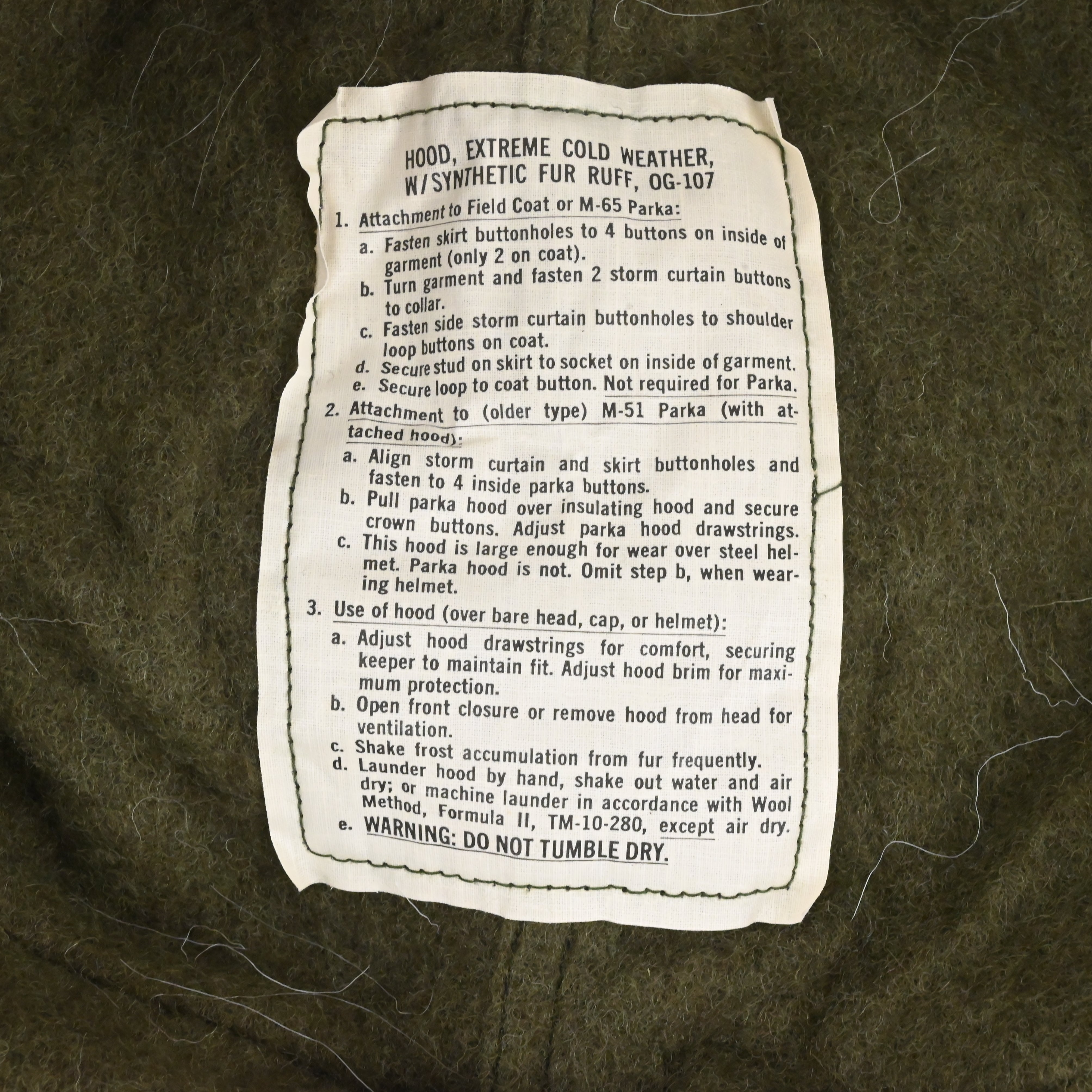 '76 M-65 FIELD PARKA FULL SET NON WASH SIZE M ②