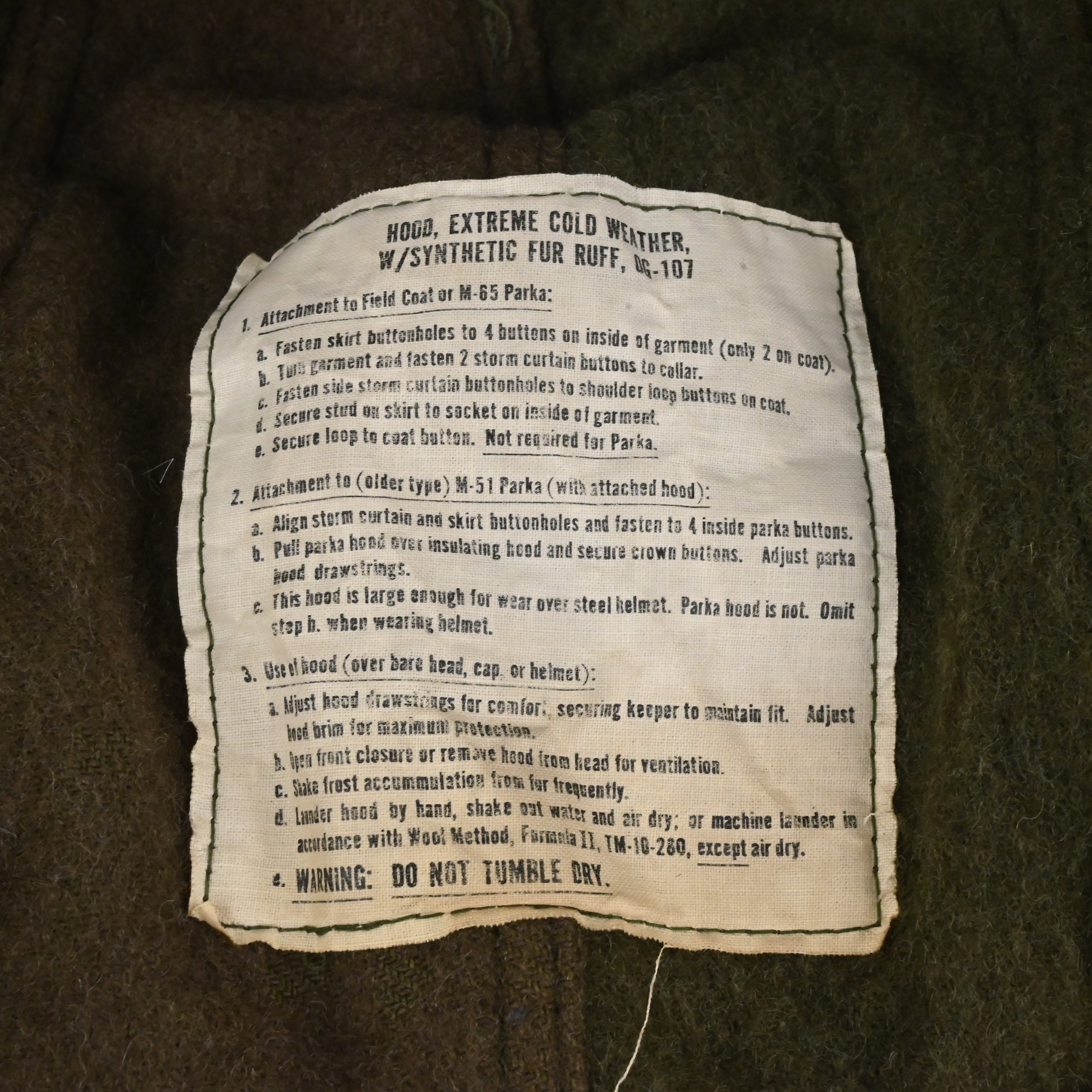'83 M-65 FIELD PARKA FULL SET DEAD STOCK SIZE S