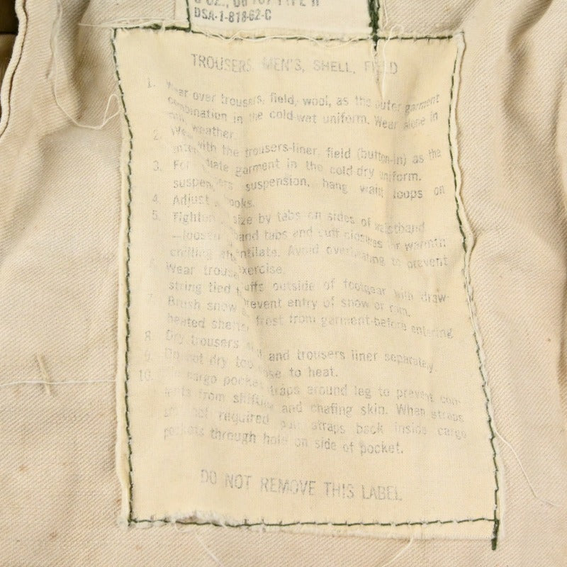 62'y M-51 FIELD TROUSER SIZE X-SMALL-REGULAR