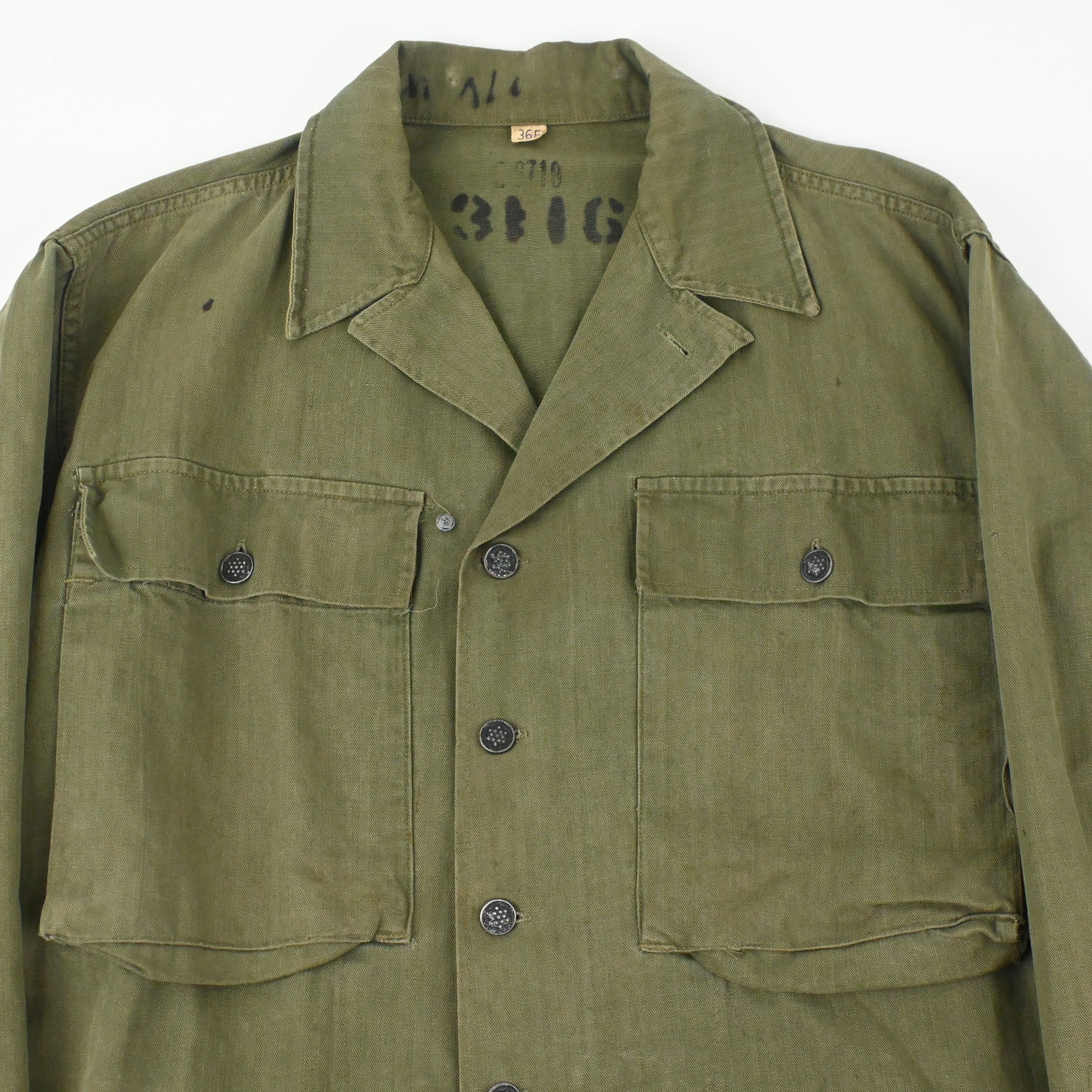 40's US ARMY M-43 UTILITY JACKET HBT SIZE 36R