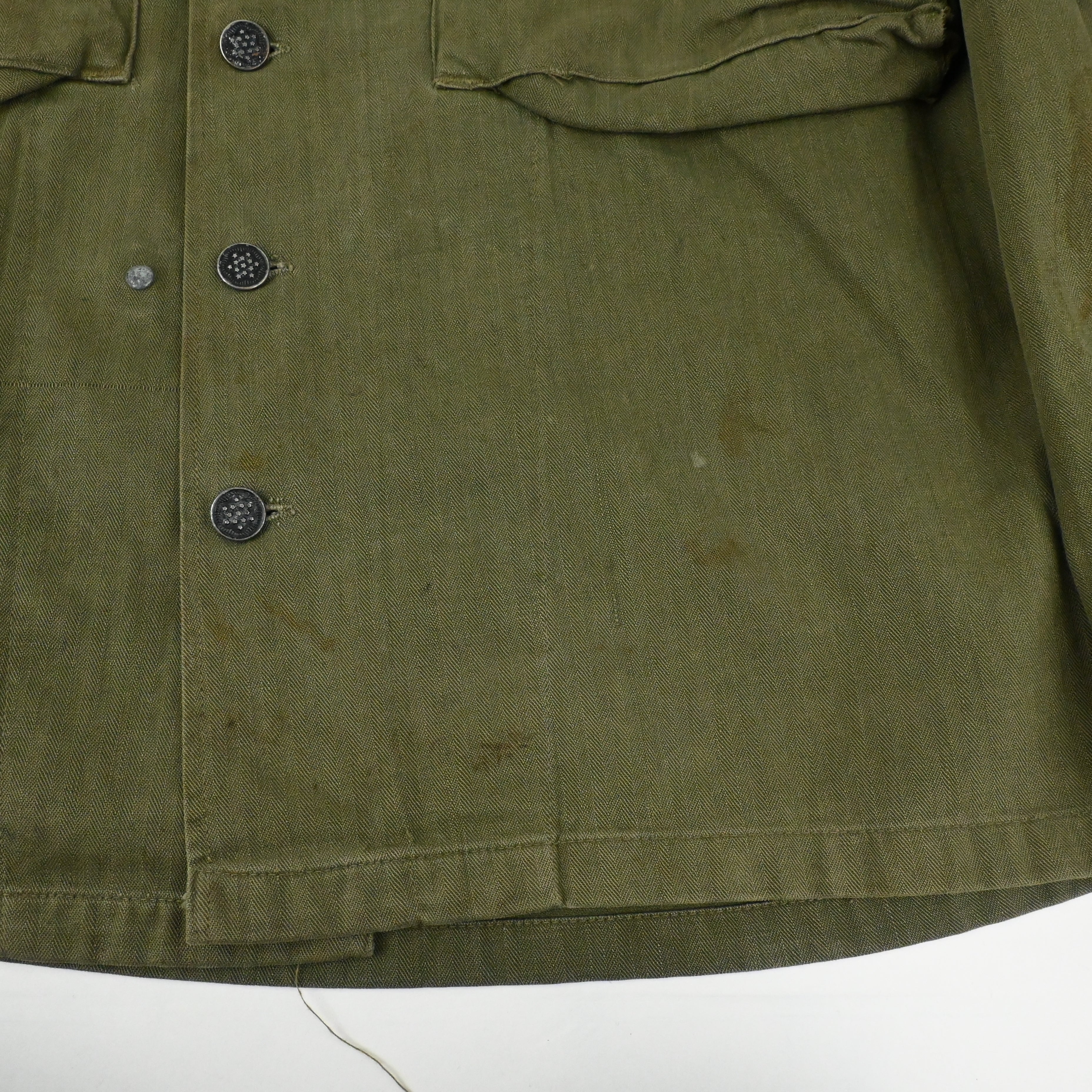 40's US ARMY M-43 UTILITY JACKET HBT SIZE 36R