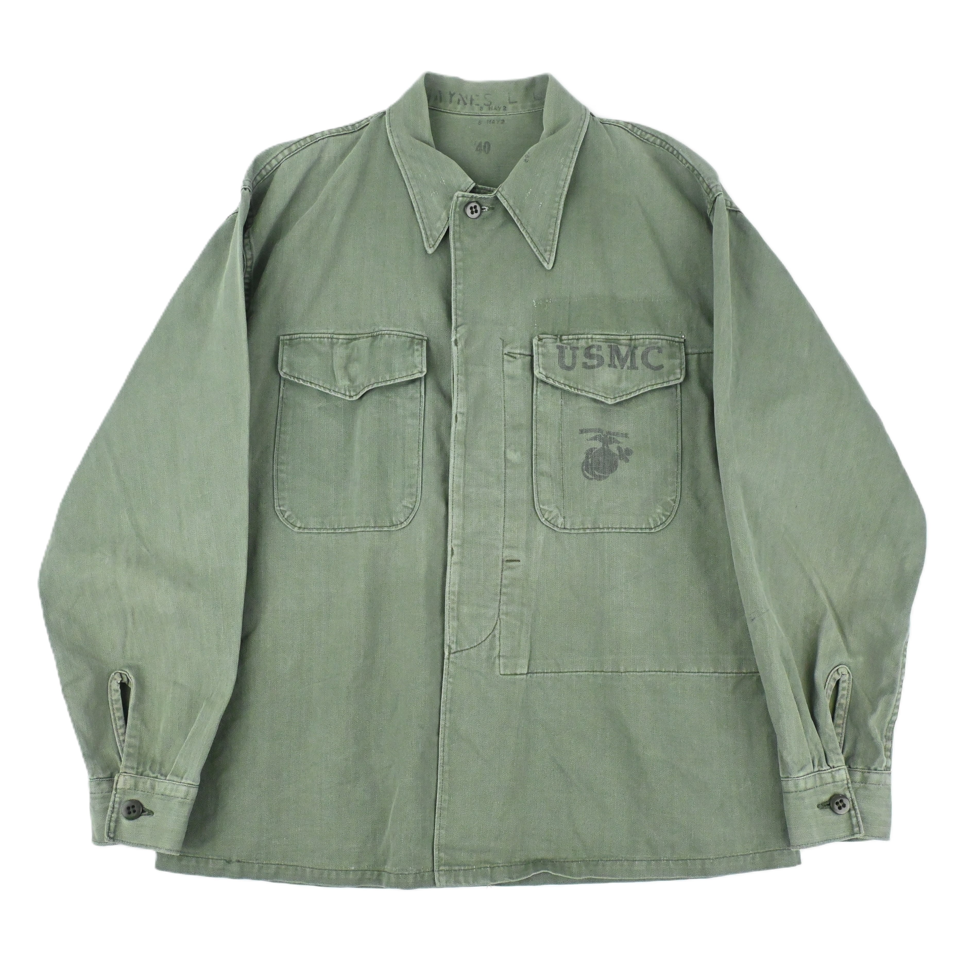 50's USMC P-53 HBT UTILITY JACKET HBT SIZE 40
