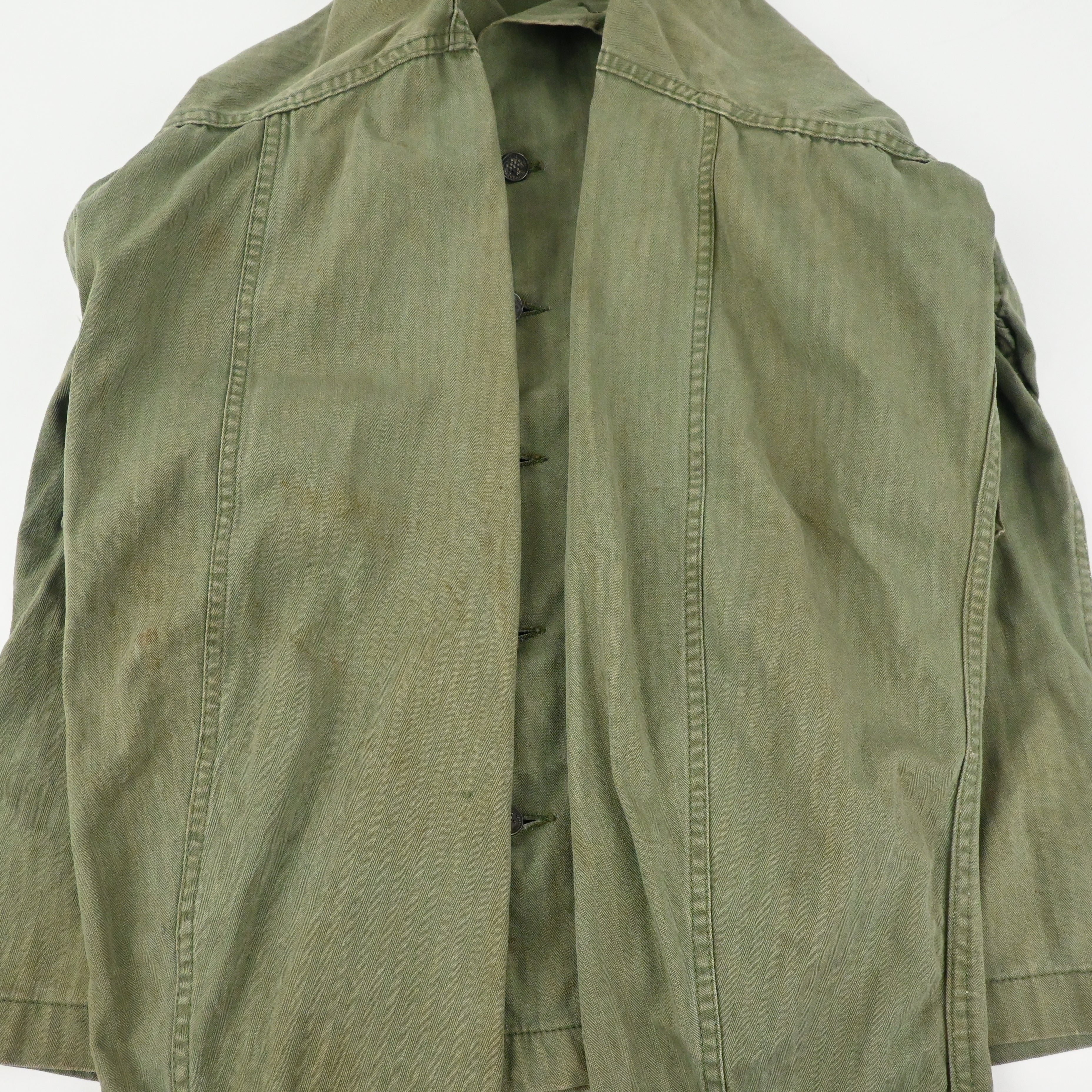 40's US ARMY M-43 UTILITY JACKET HBT SIZE 38R ②