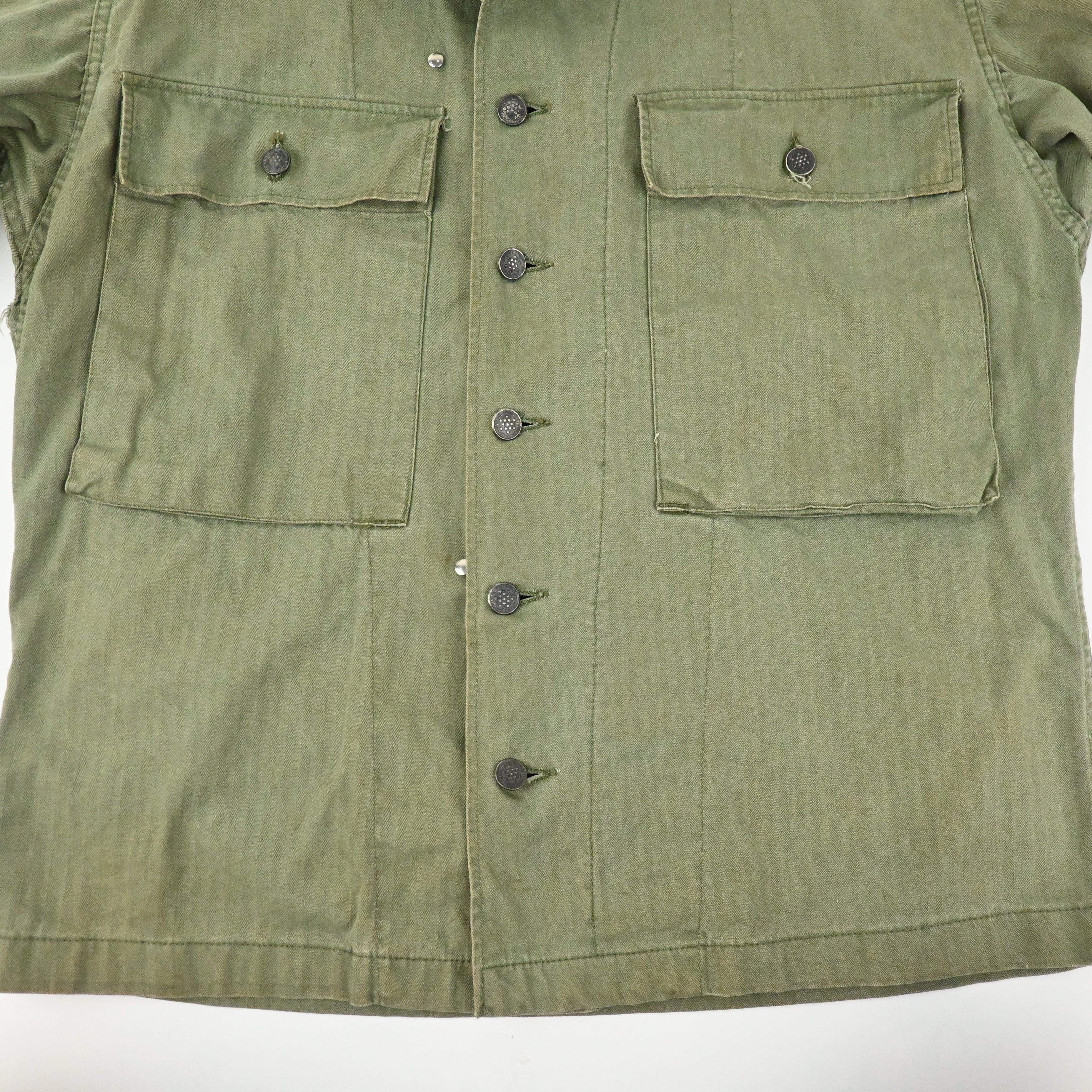 40's US ARMY M-43 UTILITY JACKET HBT SIZE 38R ②