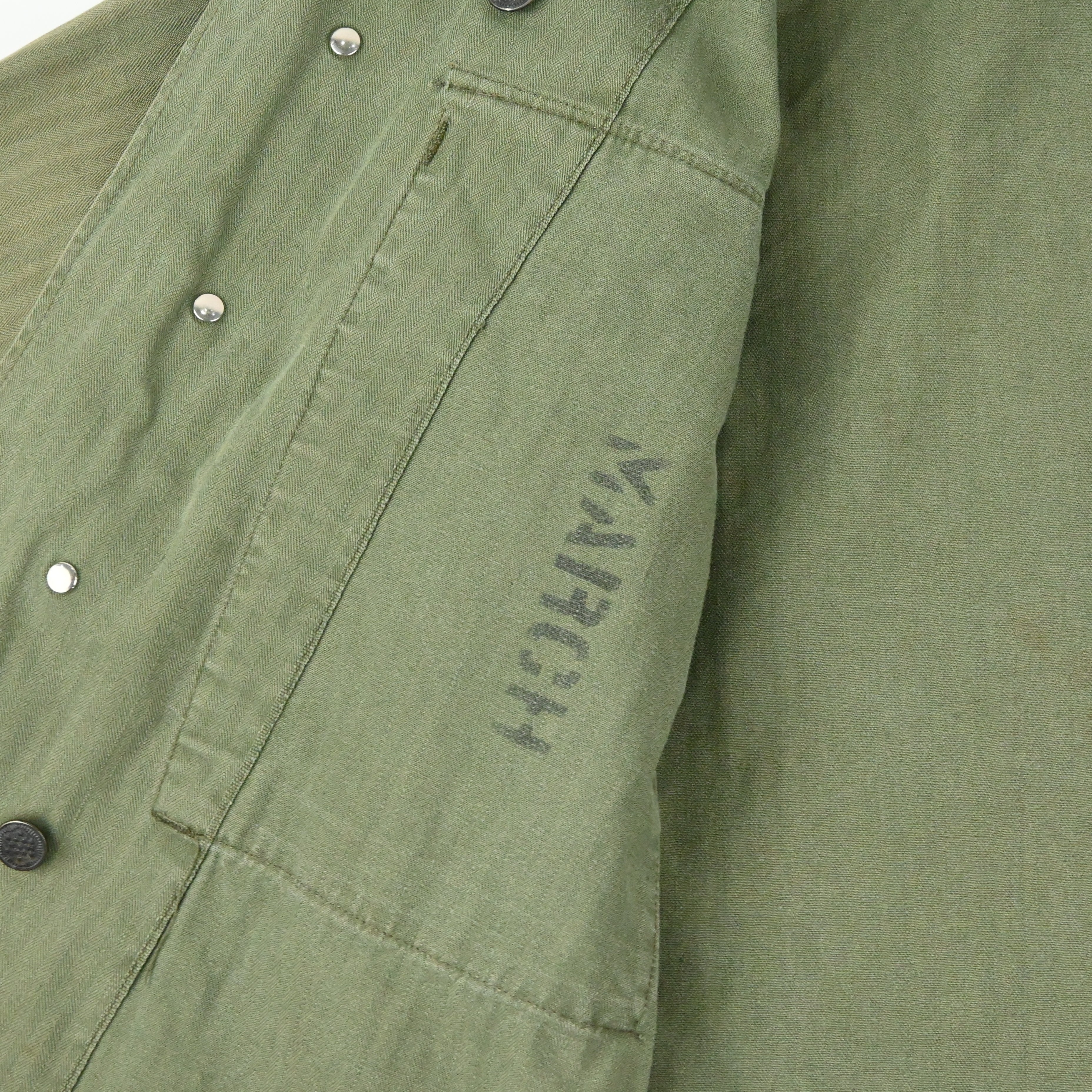 40's US ARMY M-43 UTILITY JACKET HBT SIZE 38R ②