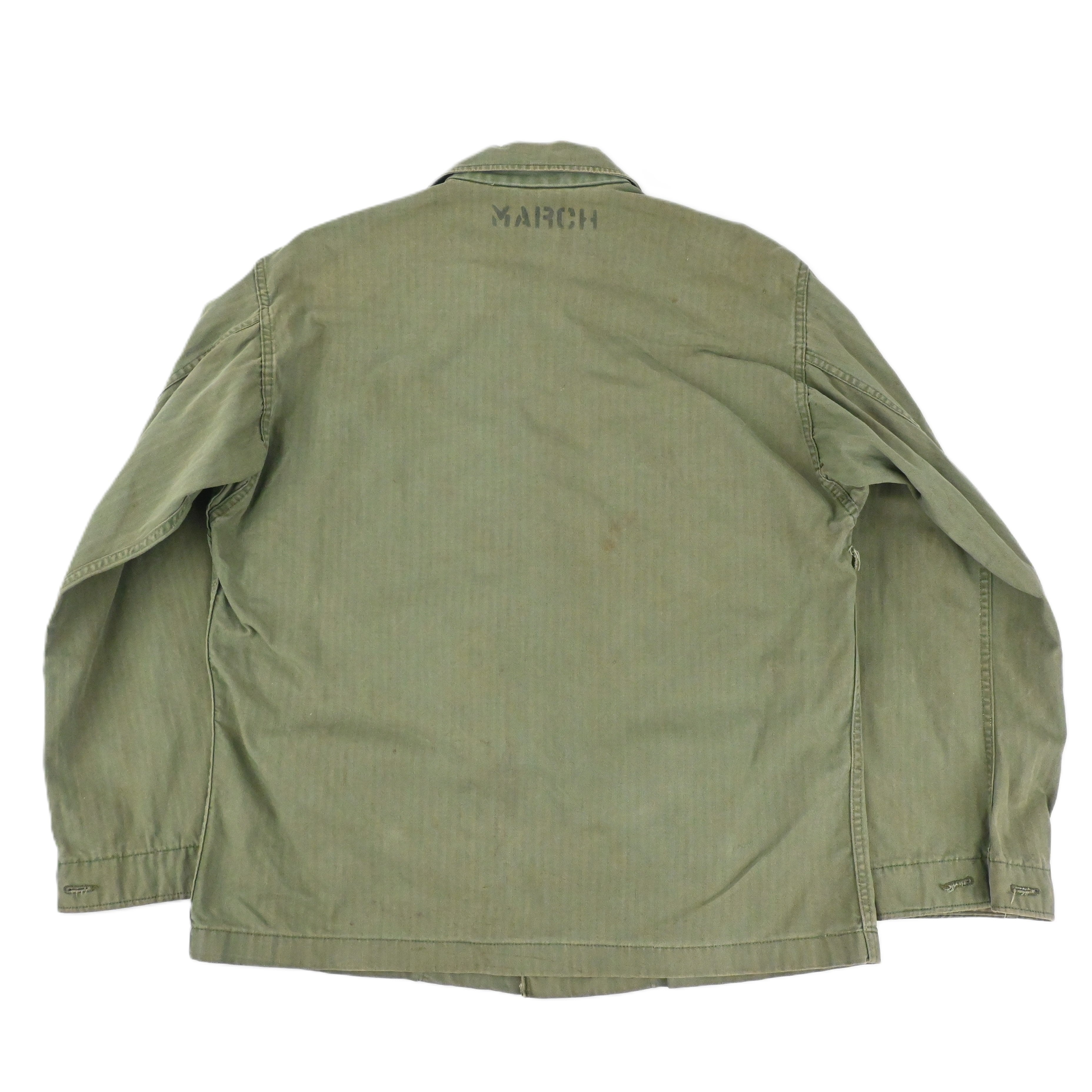 40's US ARMY M-43 UTILITY JACKET HBT SIZE 38R ②