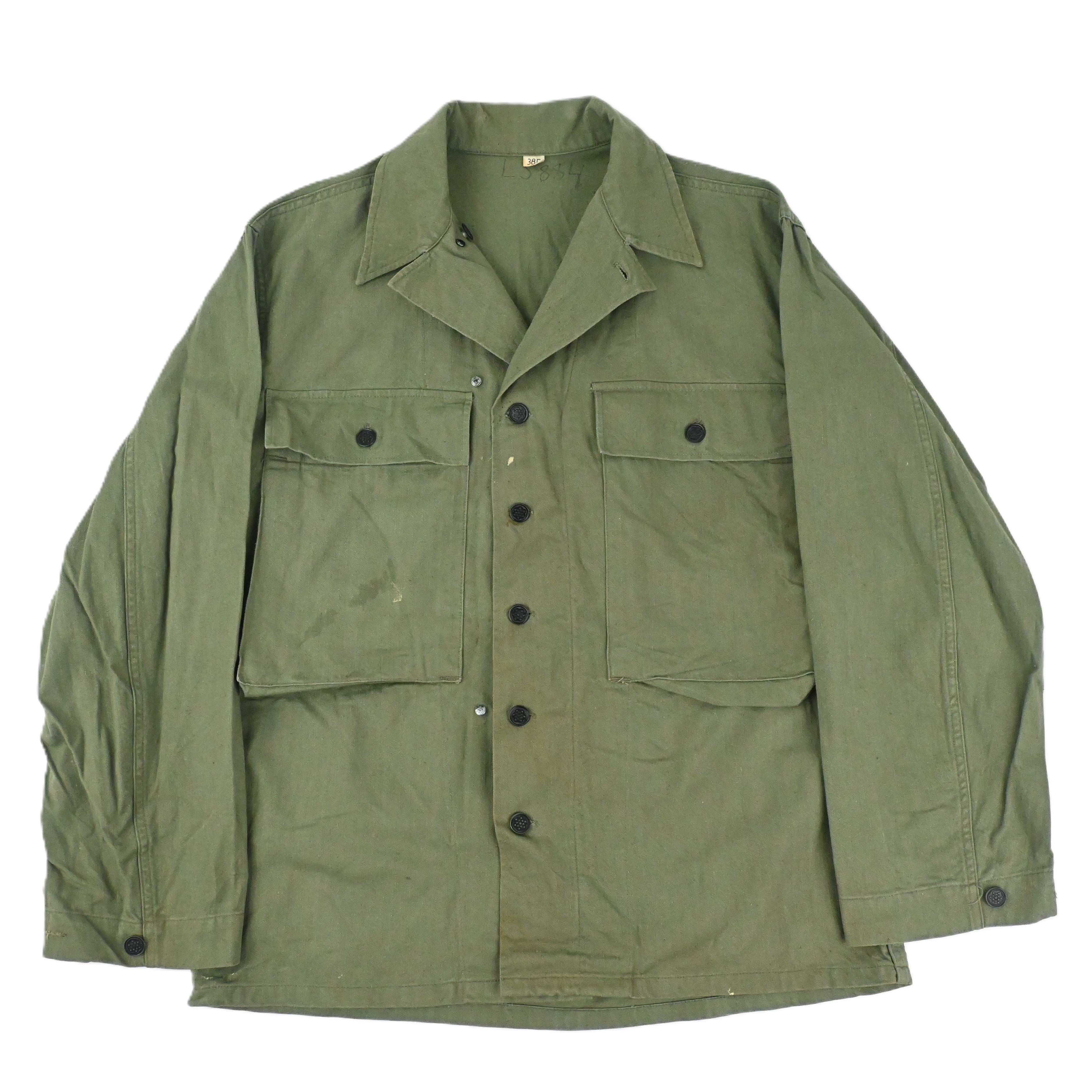 40's US ARMY M-43 UTILITY JACKET HBT SIZE 38R