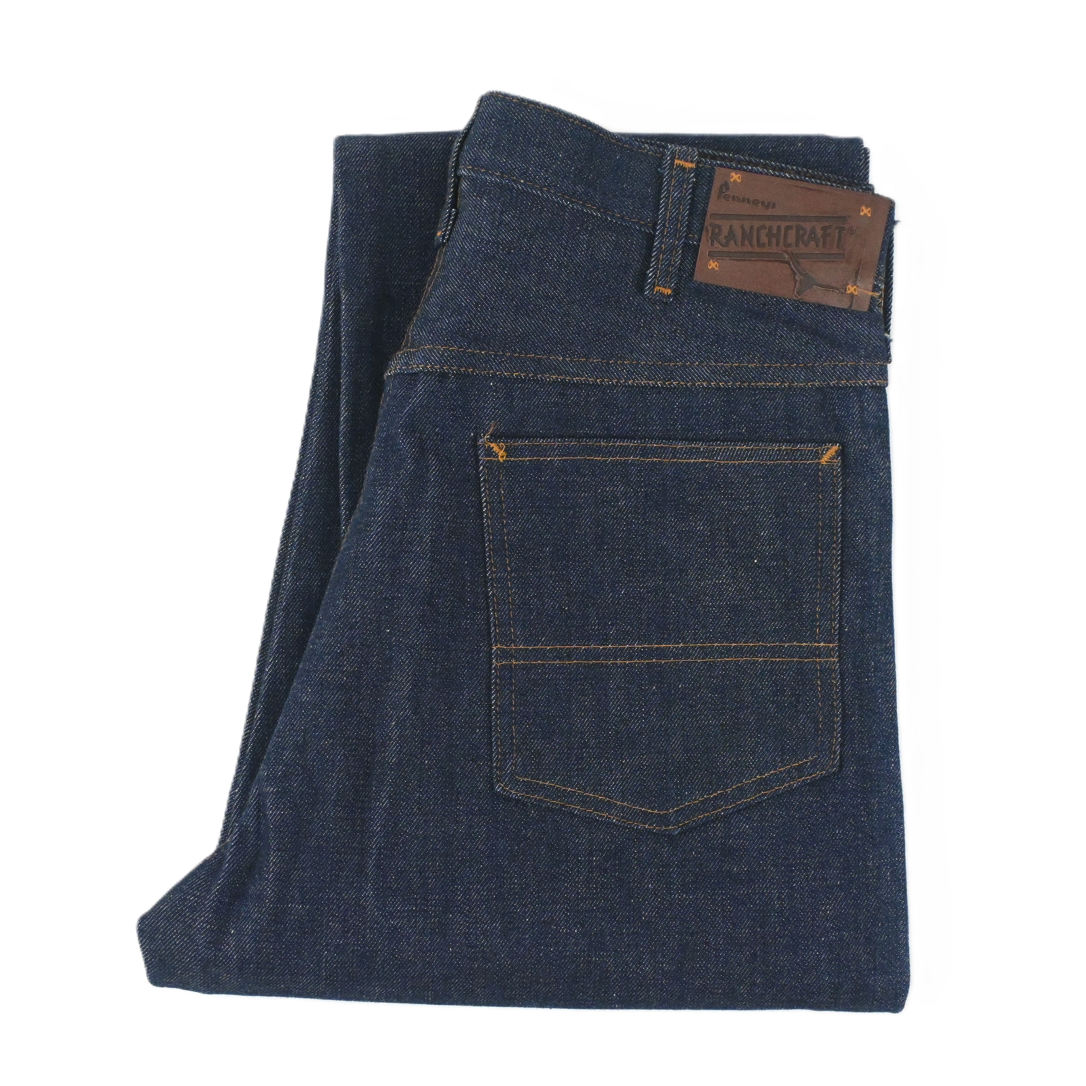 70's PENNEY'S "RANCHCRAFT" 5 POCKET DENIM PANTS SIZE W32 L32 NON WASH