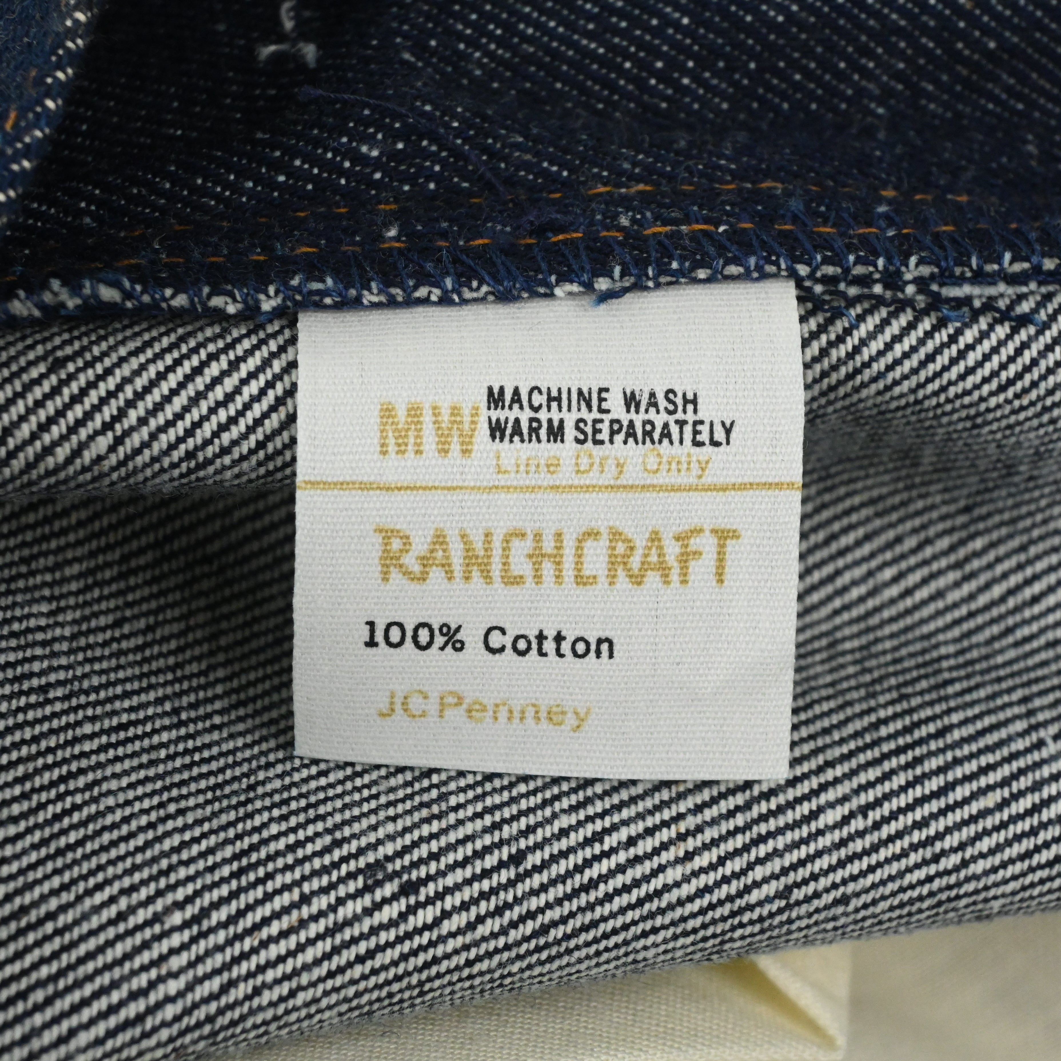 70's PENNEY'S "RANCHCRAFT" 5 POCKET DENIM PANTS SIZE W32 L32 NON WASH