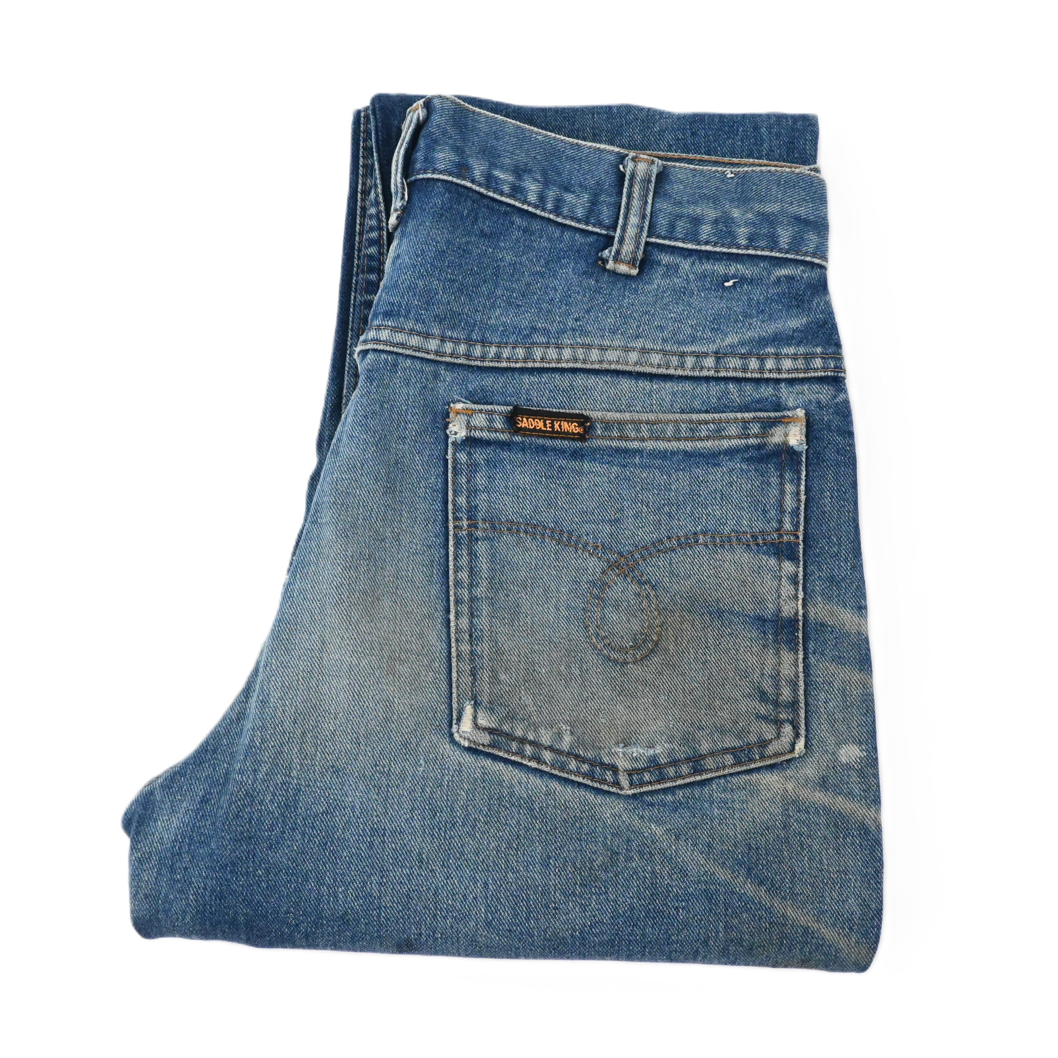 early 70's KEY "SADDLE KING" 5 POCKET DENIM PANTS SIZE W31 L32