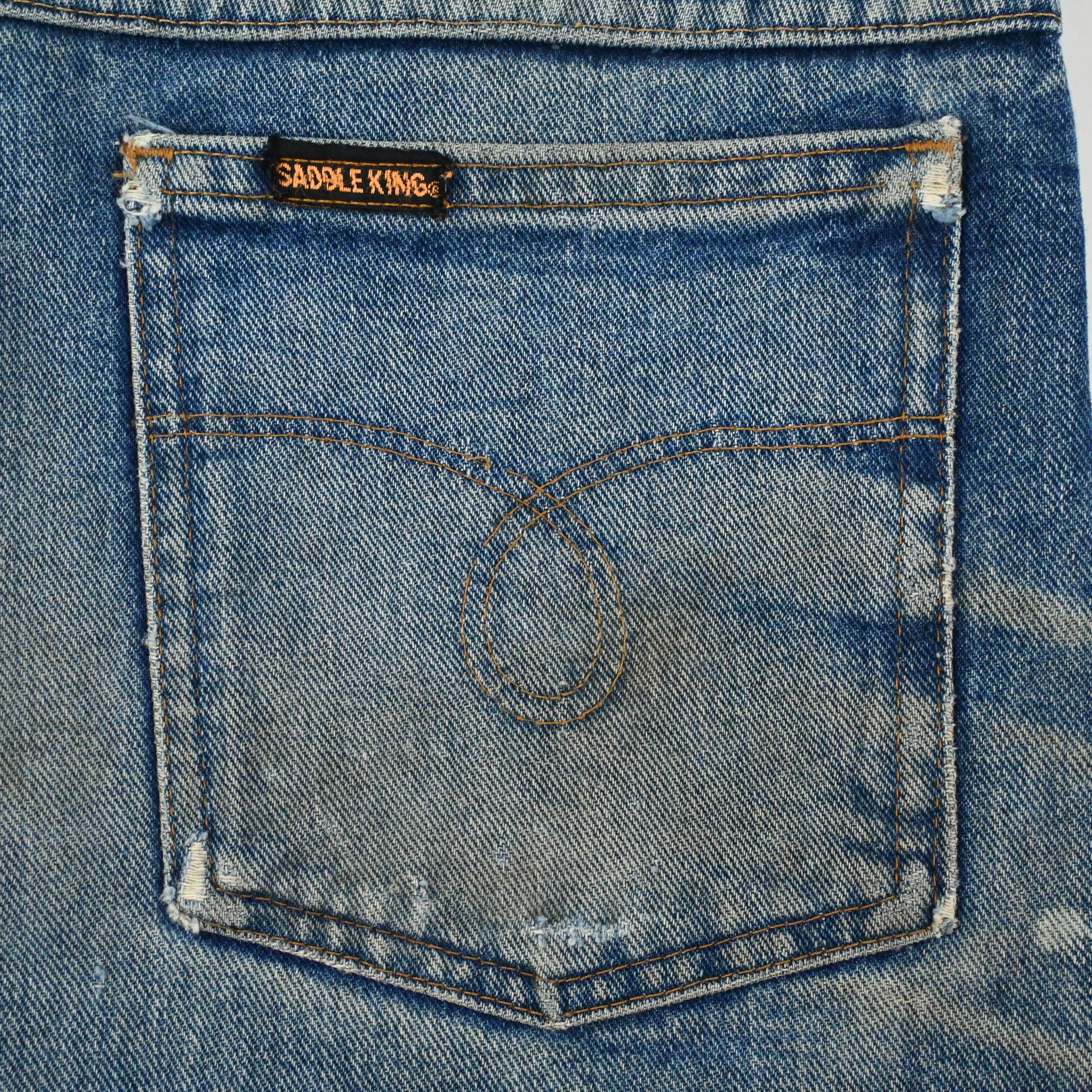 early 70's KEY "SADDLE KING" 5 POCKET DENIM PANTS SIZE W31 L32
