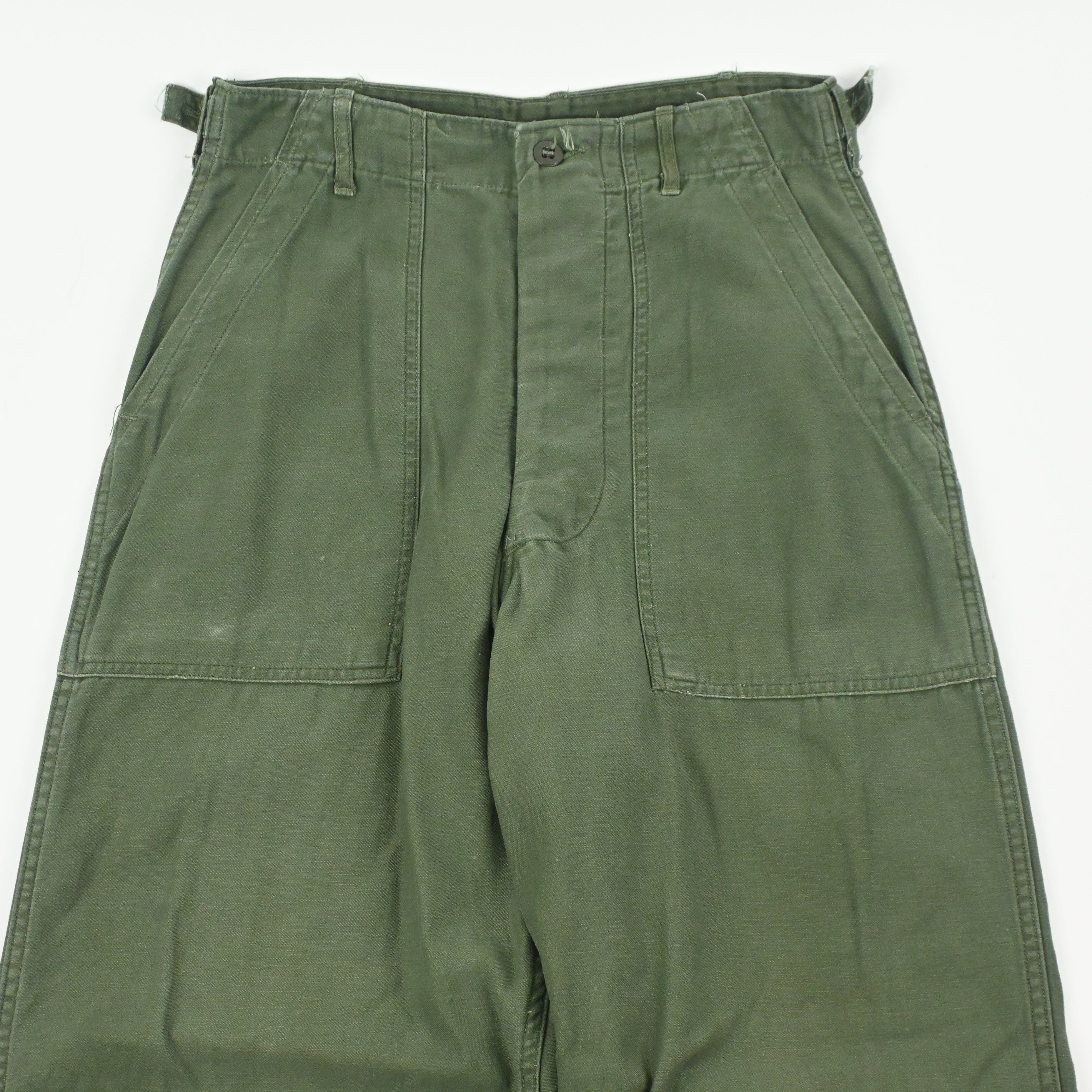 '62 SATEEN FATIGUE PANTS BUTTON FLY SIZE W29 L31
