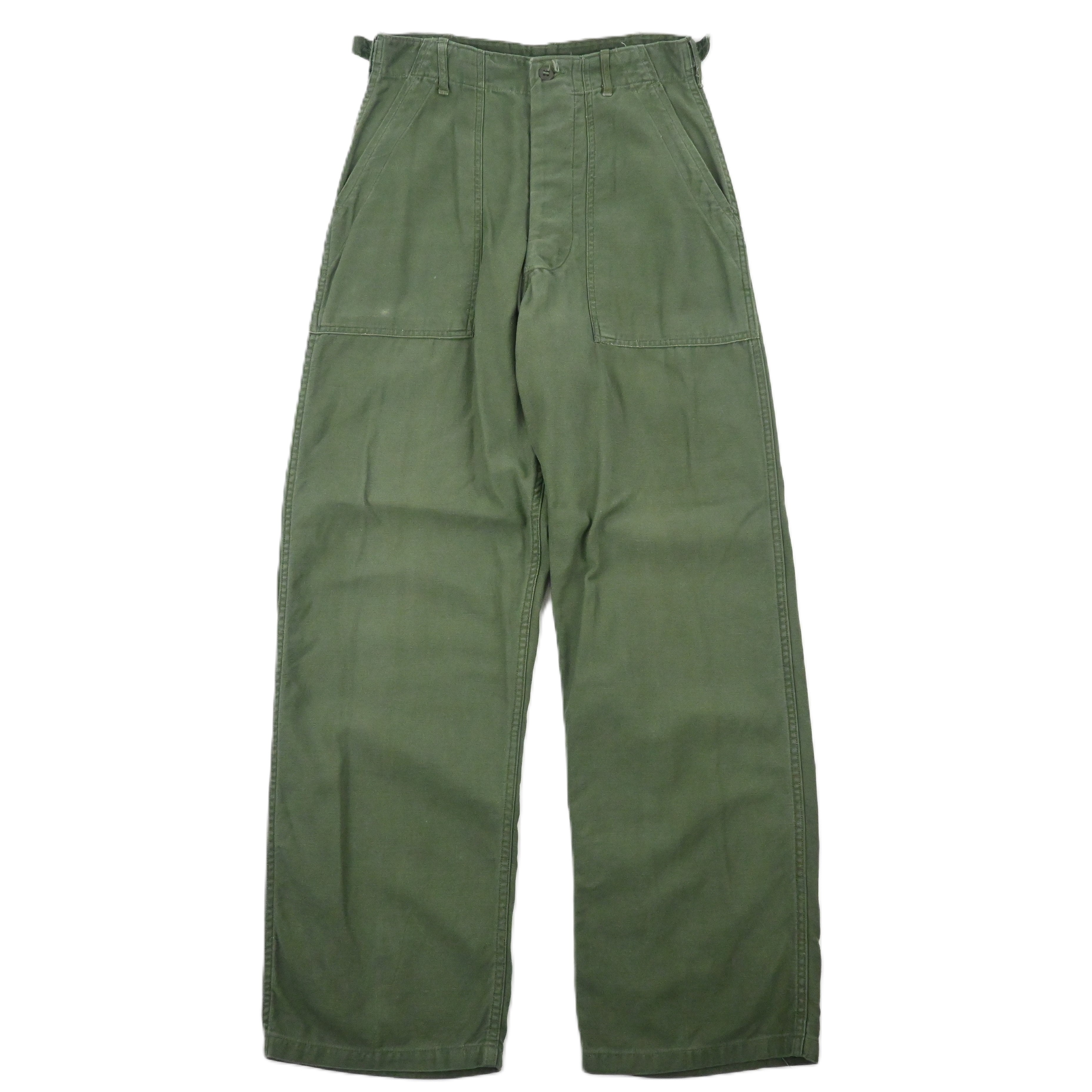 '62 SATEEN FATIGUE PANTS BUTTON FLY SIZE W29 L31