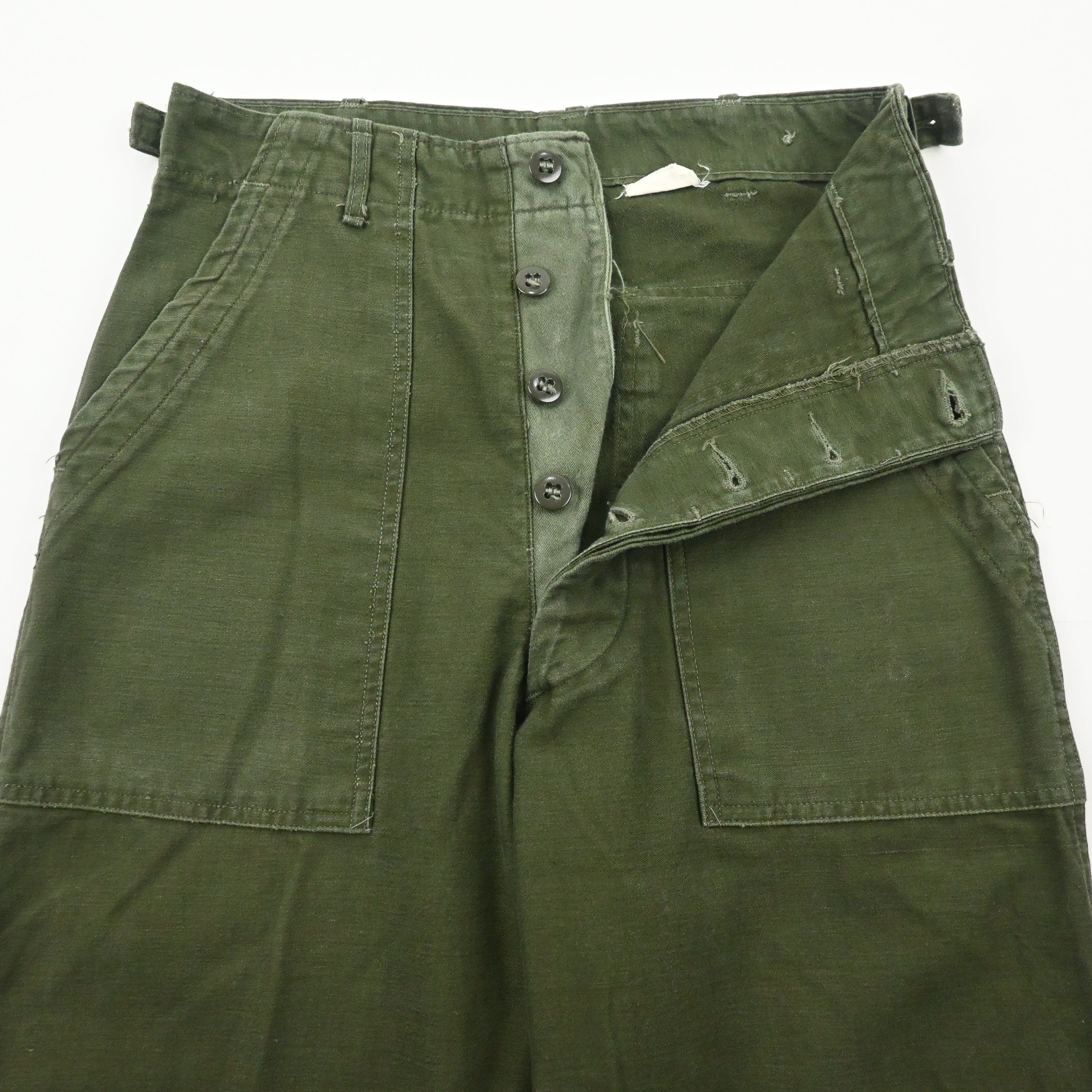 '61 SATEEN FATIGUE PANTS BUTTON FLY SIZE  W29 L31
