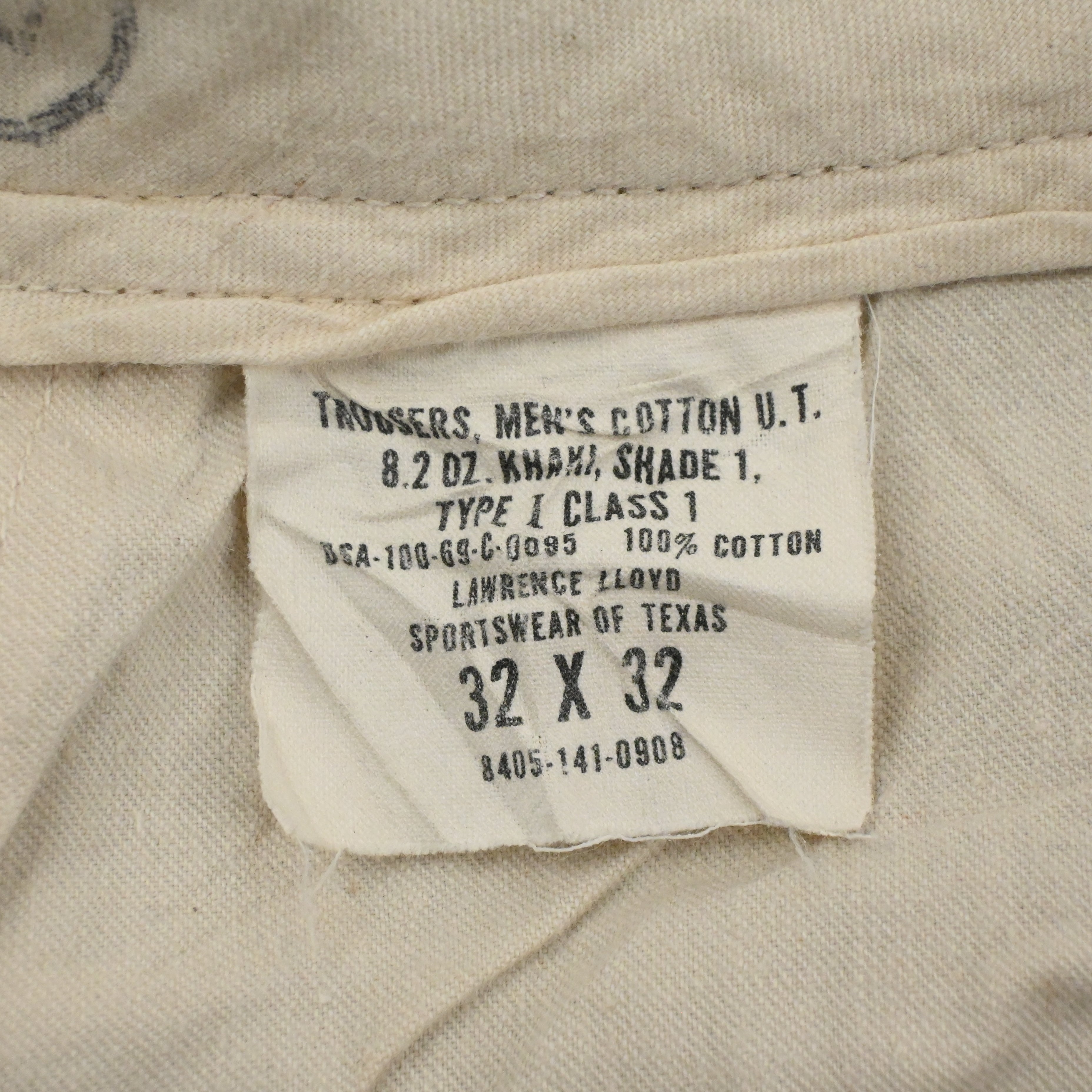 '69 US ARMY CHINO TROUSERS SIZE W31 L31