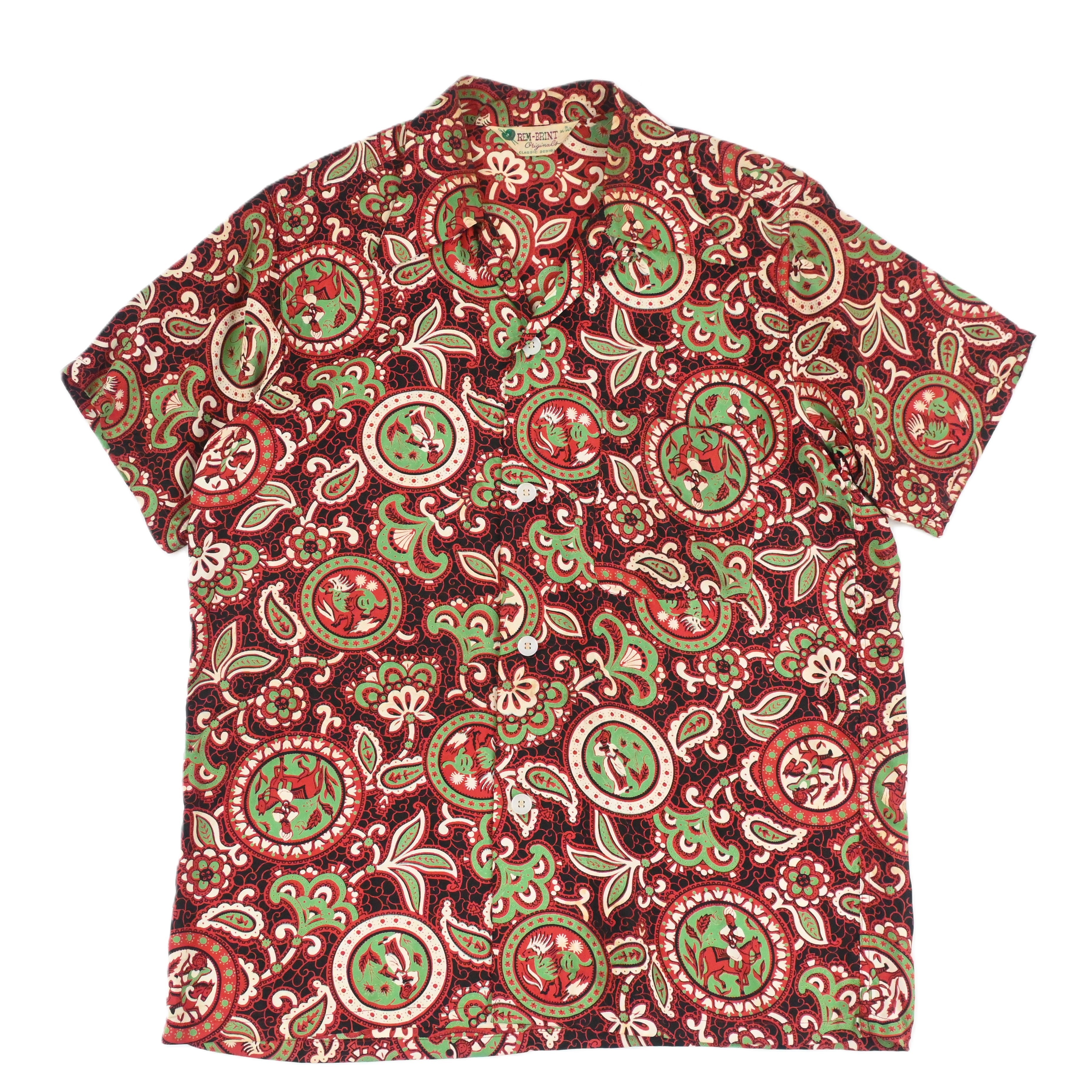 40's REM-BRINT LOOP COLLAR SHIRT SIZE S