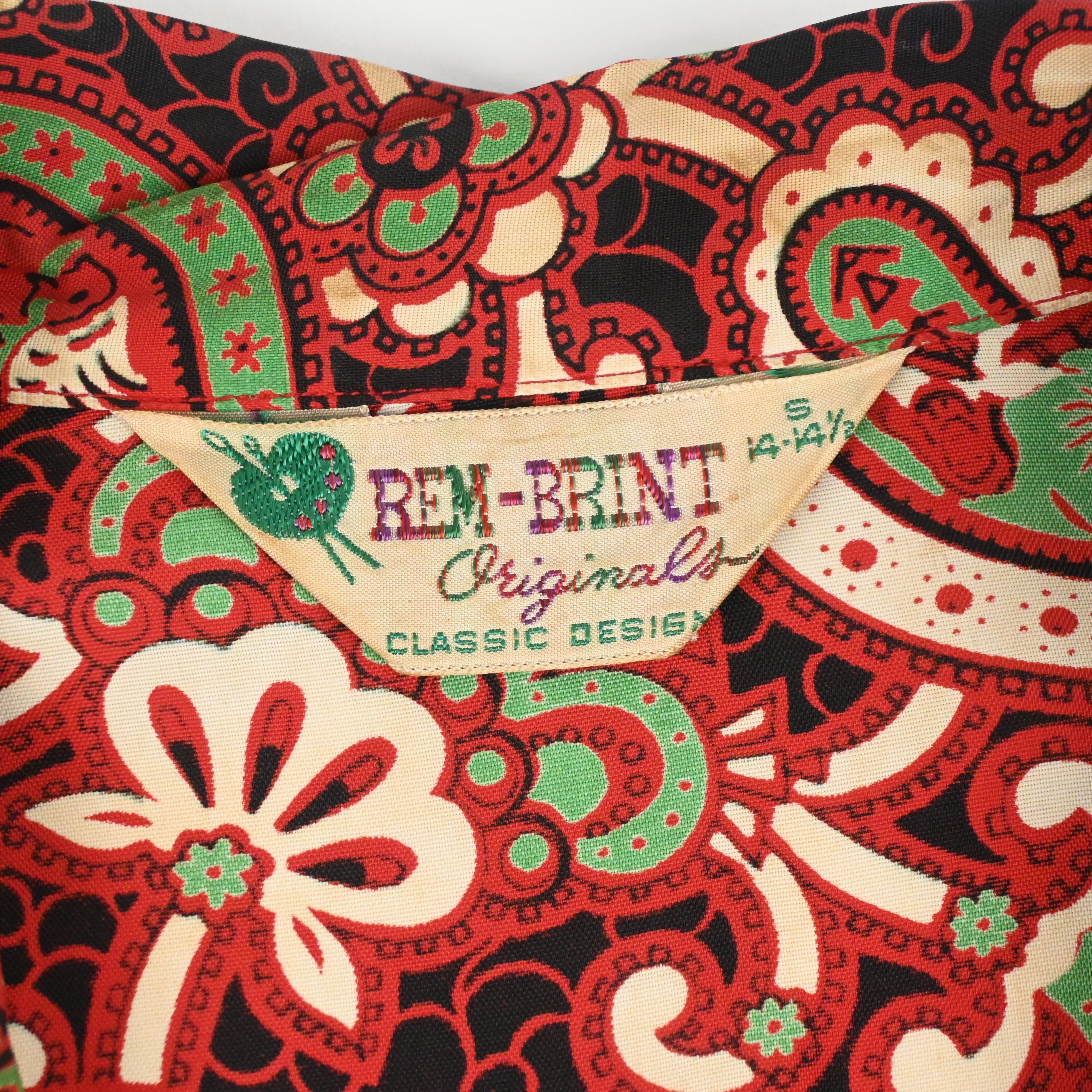 40's REM-BRINT LOOP COLLAR SHIRT SIZE S