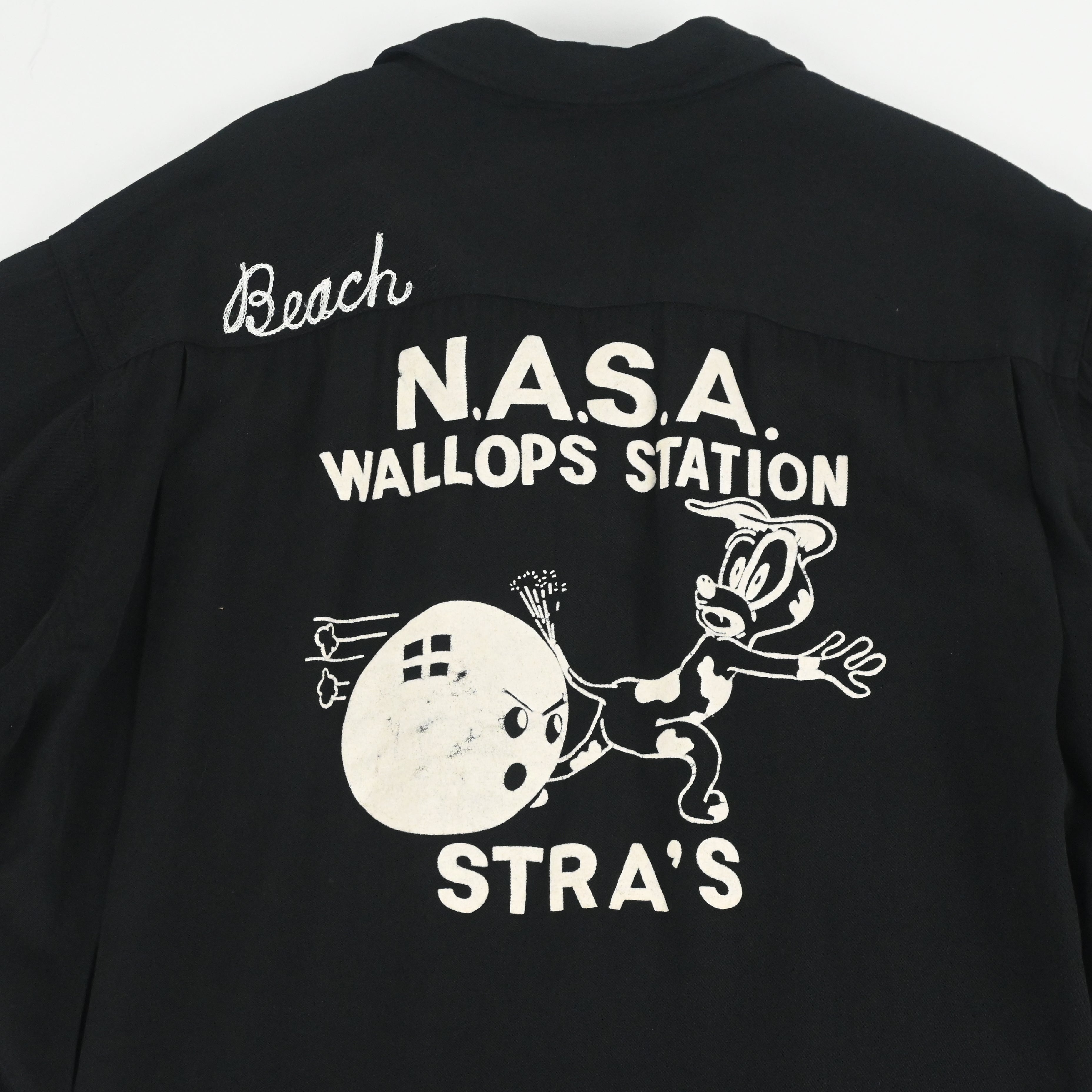 60's Del Roy BOWLING SHIRT "NASA" SIZE L