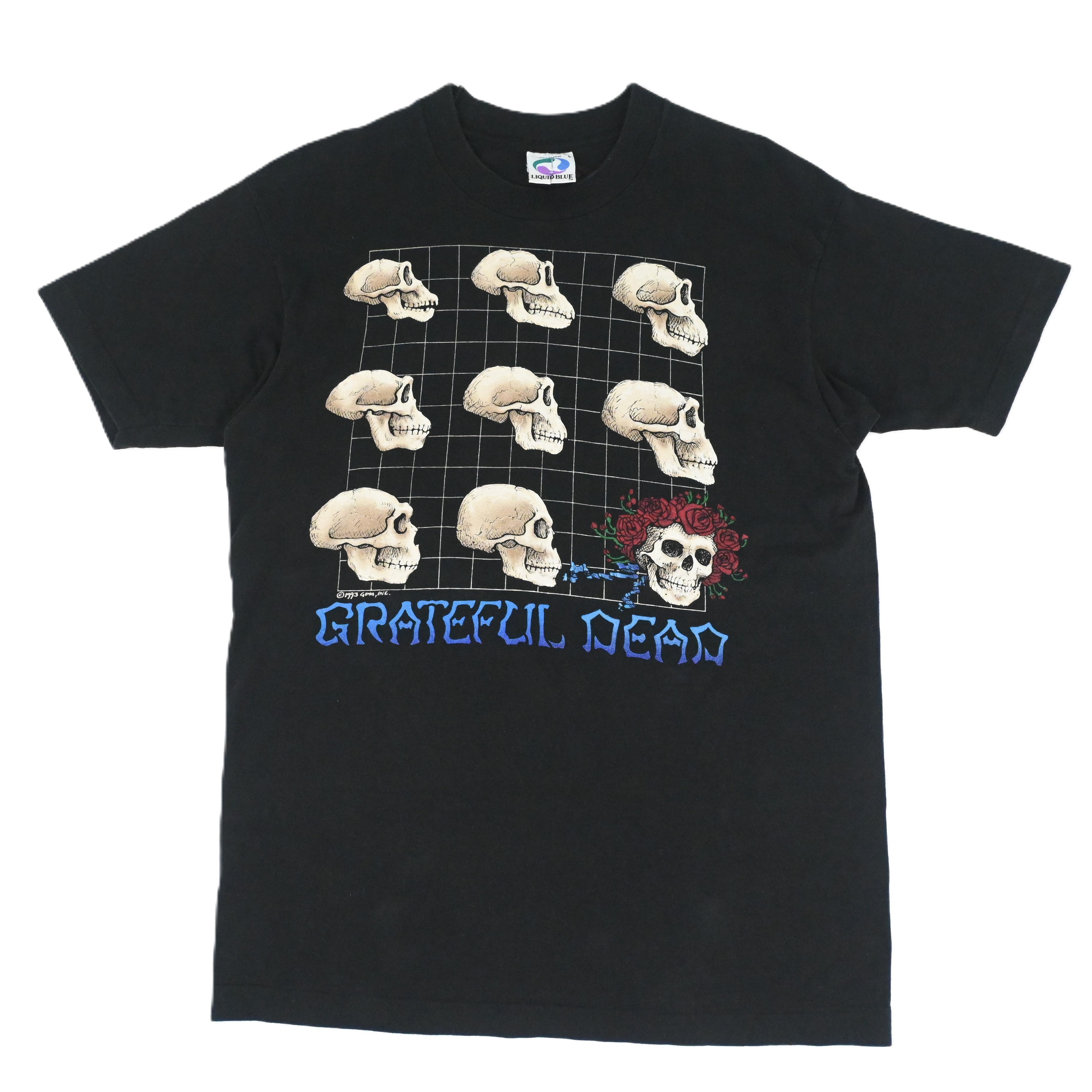 93© GRATEFUL DEAD "TRIP IT'S BEEN" LIQUID BLUE T-SHIRT SIZE L