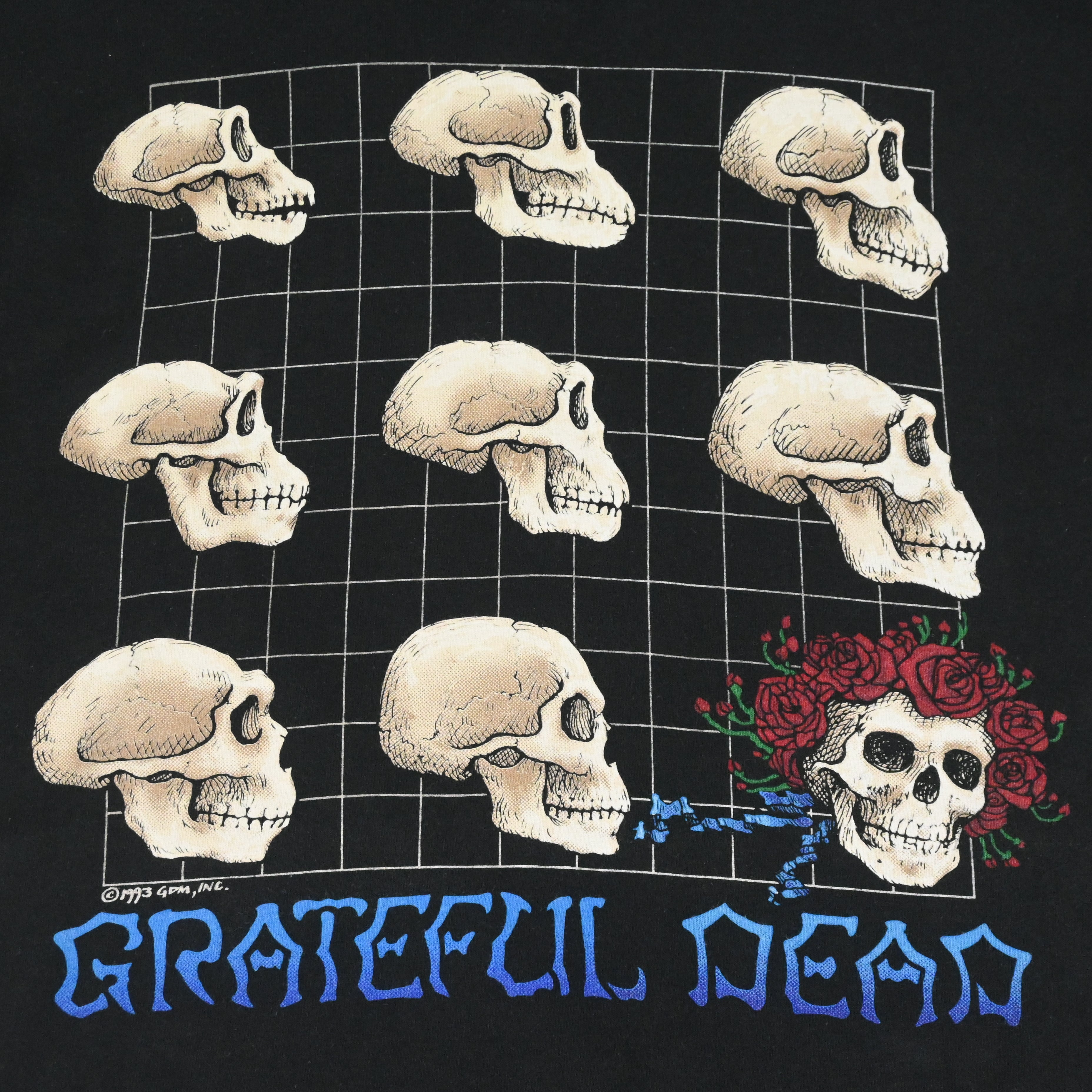 93© GRATEFUL DEAD "TRIP IT'S BEEN" LIQUID BLUE T-SHIRT SIZE L