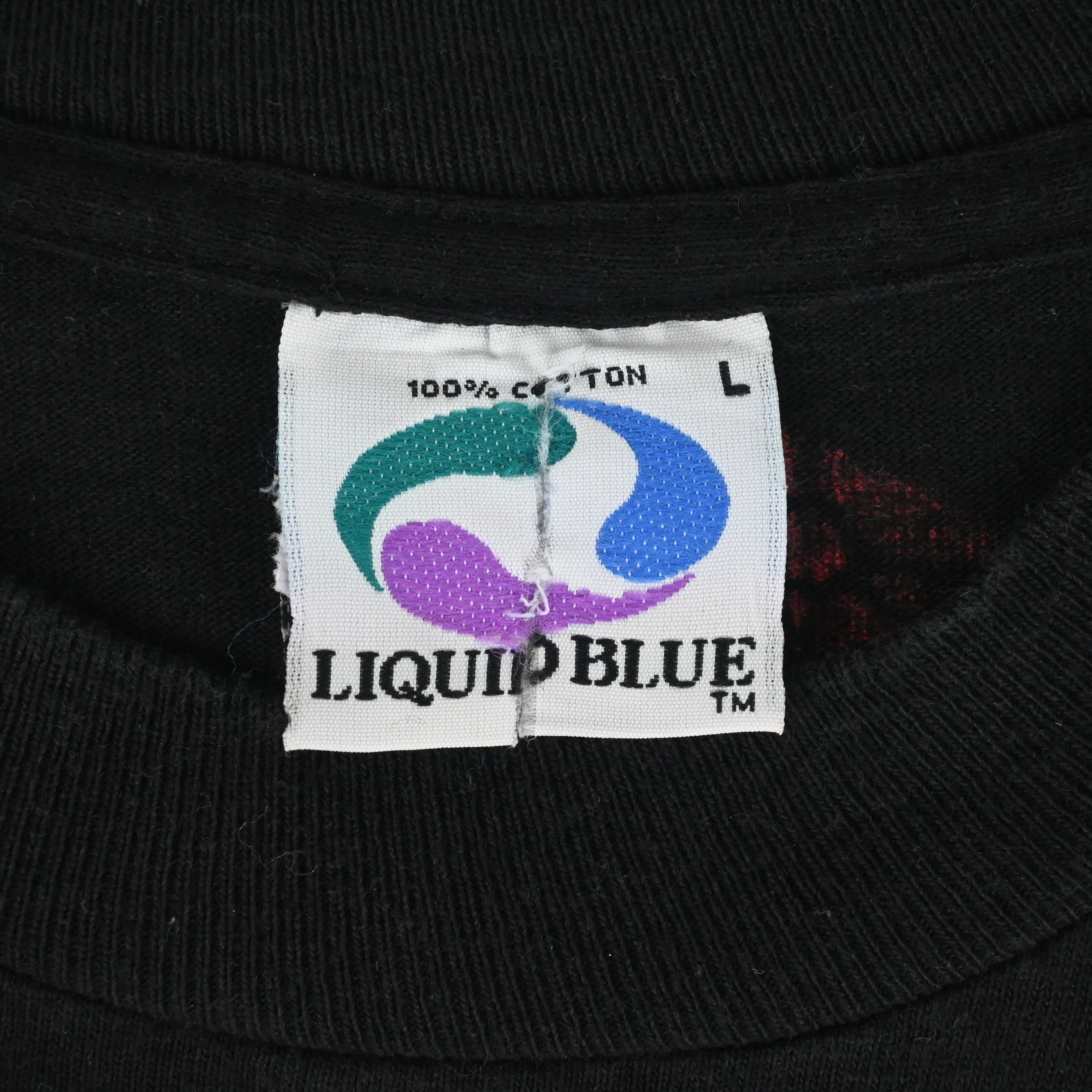 93© GRATEFUL DEAD "TRIP IT'S BEEN" LIQUID BLUE T-SHIRT SIZE L