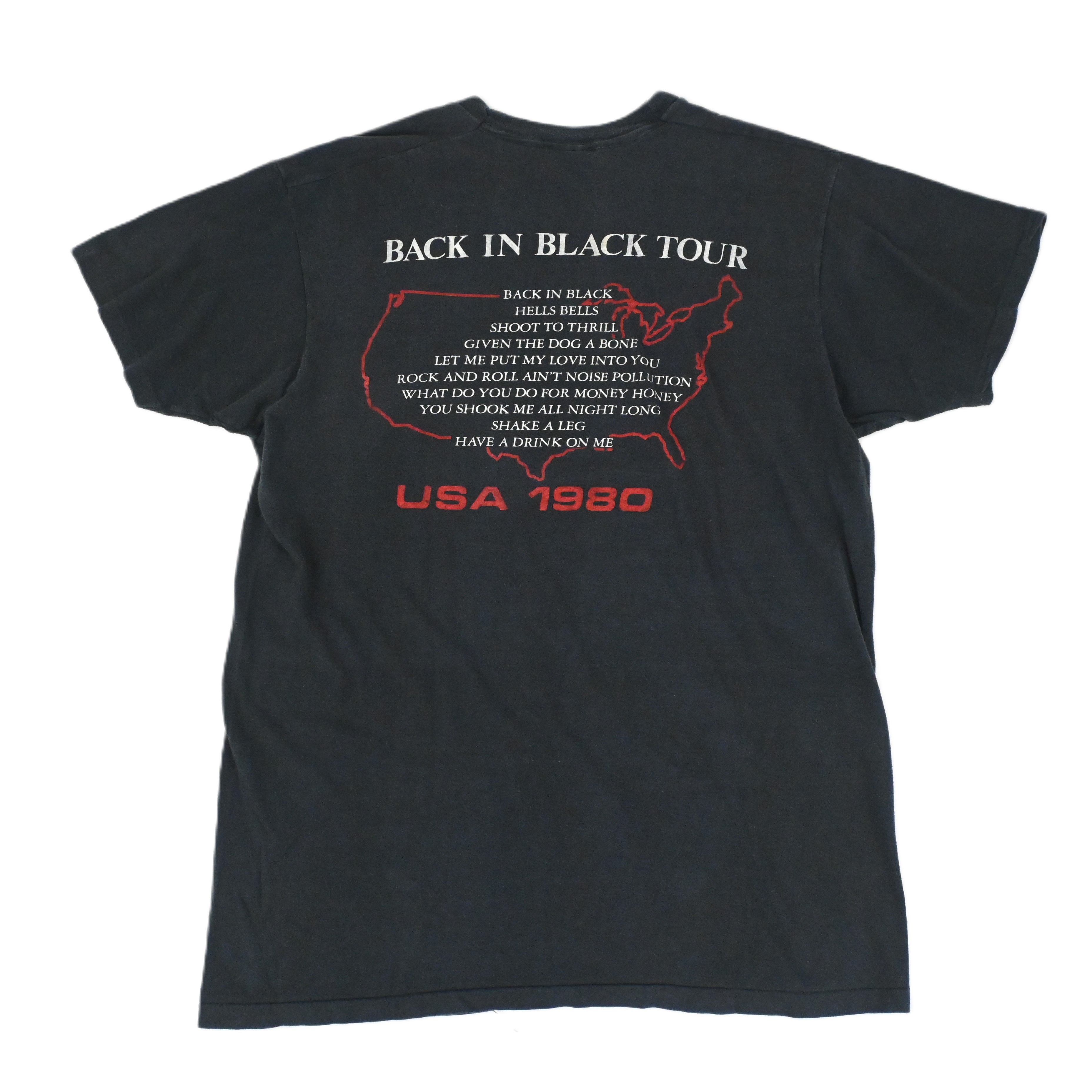 ‘80 AC/DC "BACK IN BLACK" TOUR T-SHIRT SIZE XL