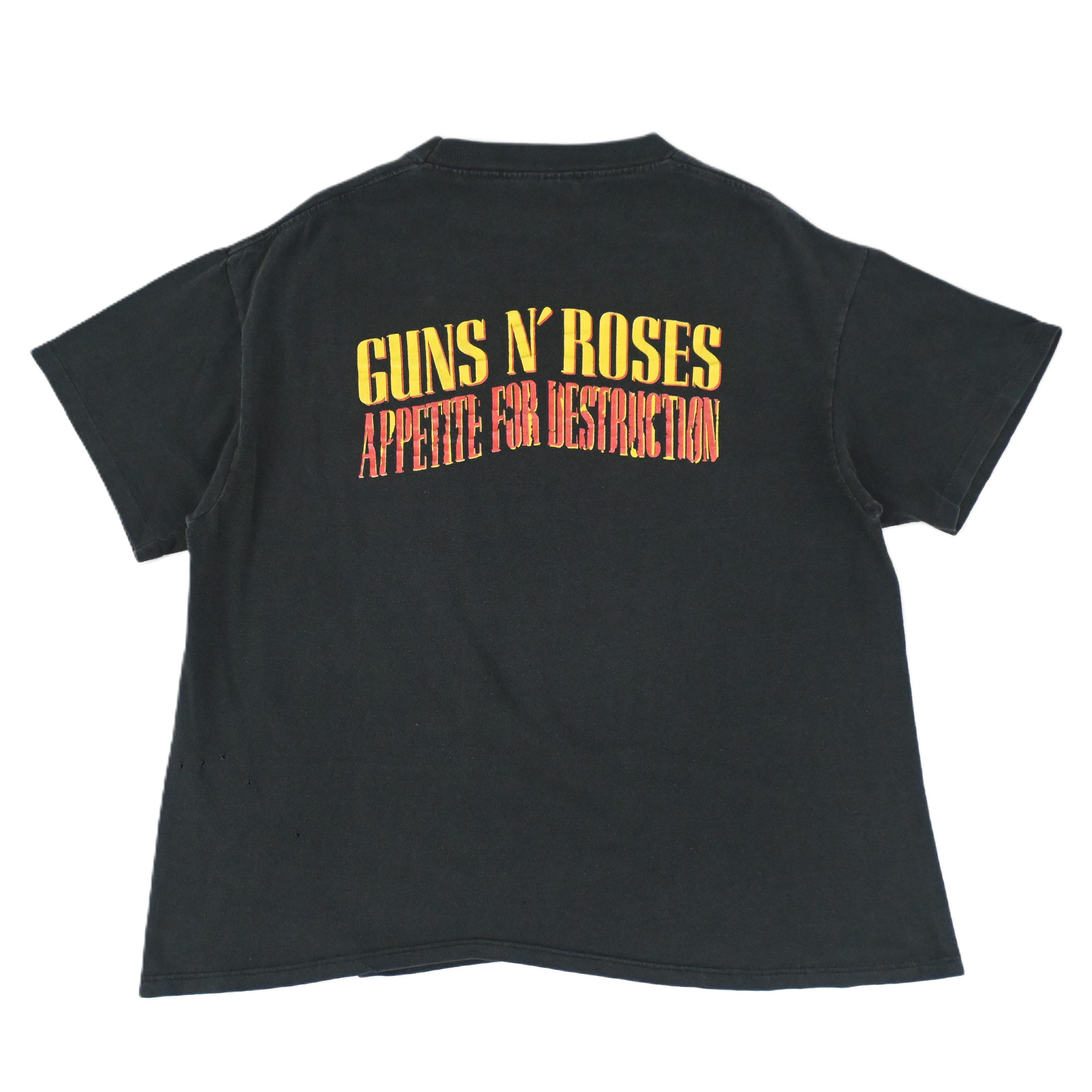 80's GUNS 'N' ROSES ”APPETITE FOR DESTRUCTION” T-SHIRT SIZE XL