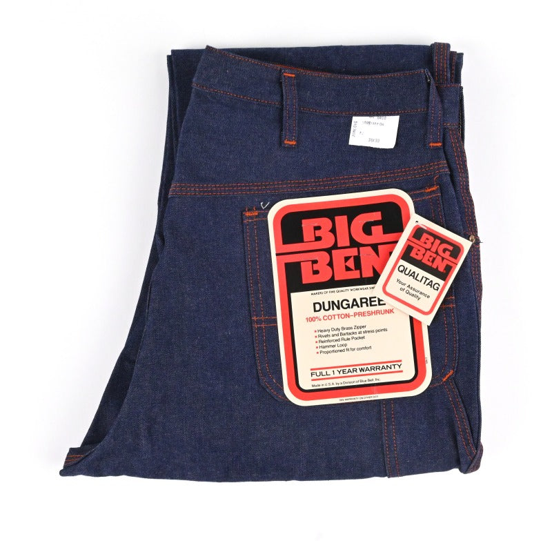70's BIG BEN DUNGAREE PAINTER PANTS SIZE W36 L30 DEAD STOCK