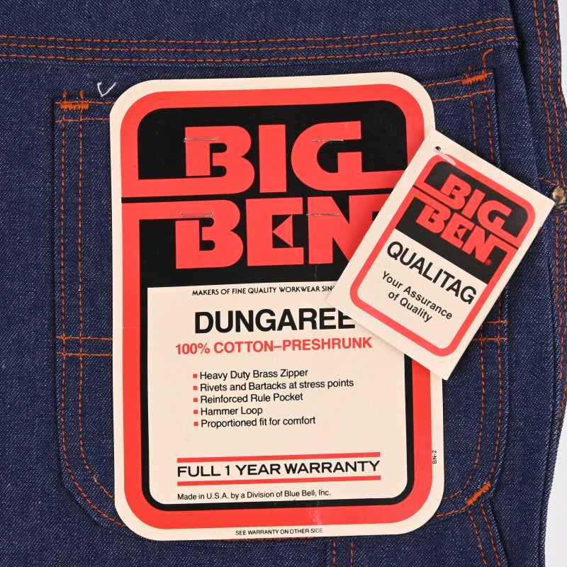 70's BIG BEN DUNGAREE PAINTER PANTS SIZE W36 L30 DEAD STOCK