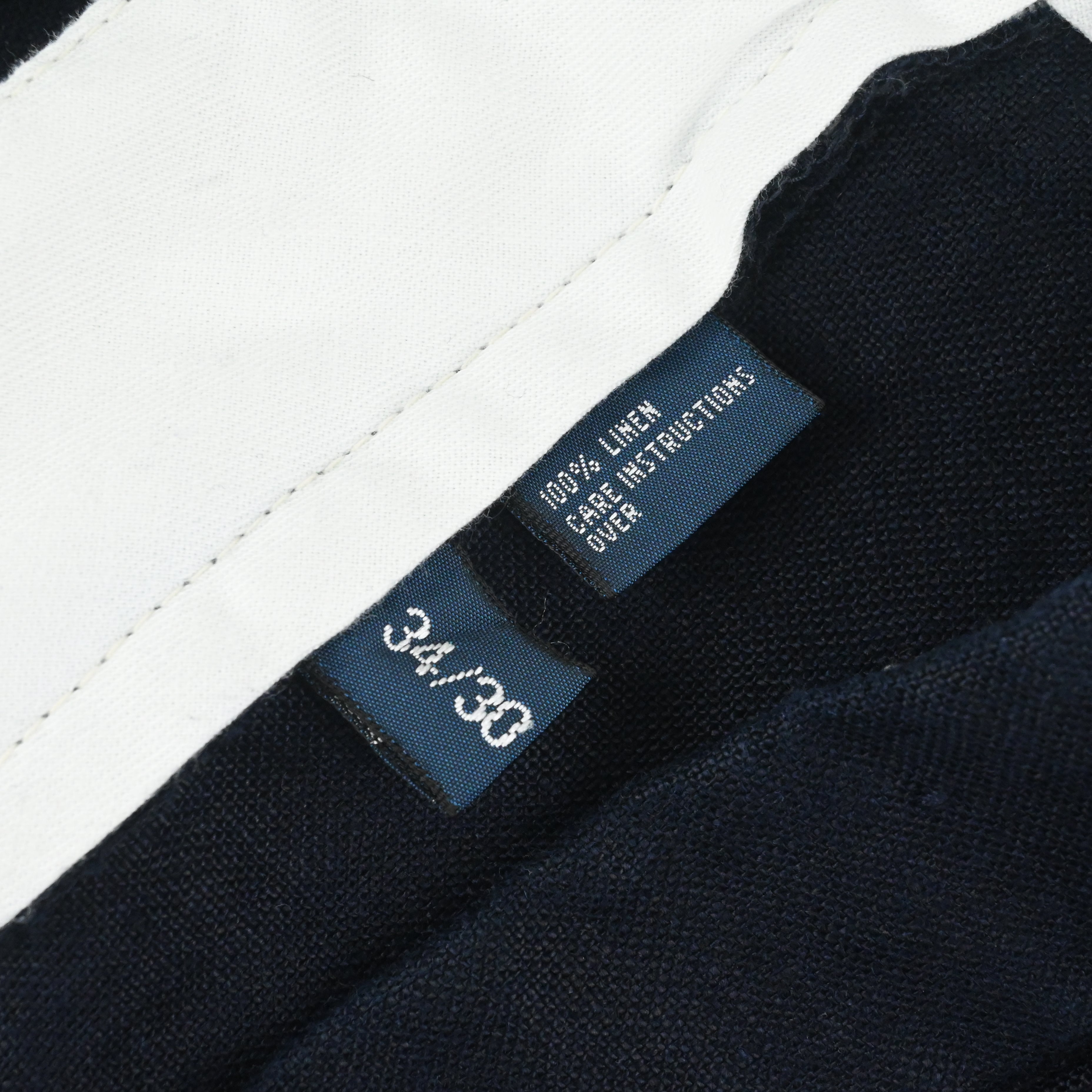 90's POLO BY RALPH LAUREN "SMITH" LINEN 100% SLACKS W34 L28