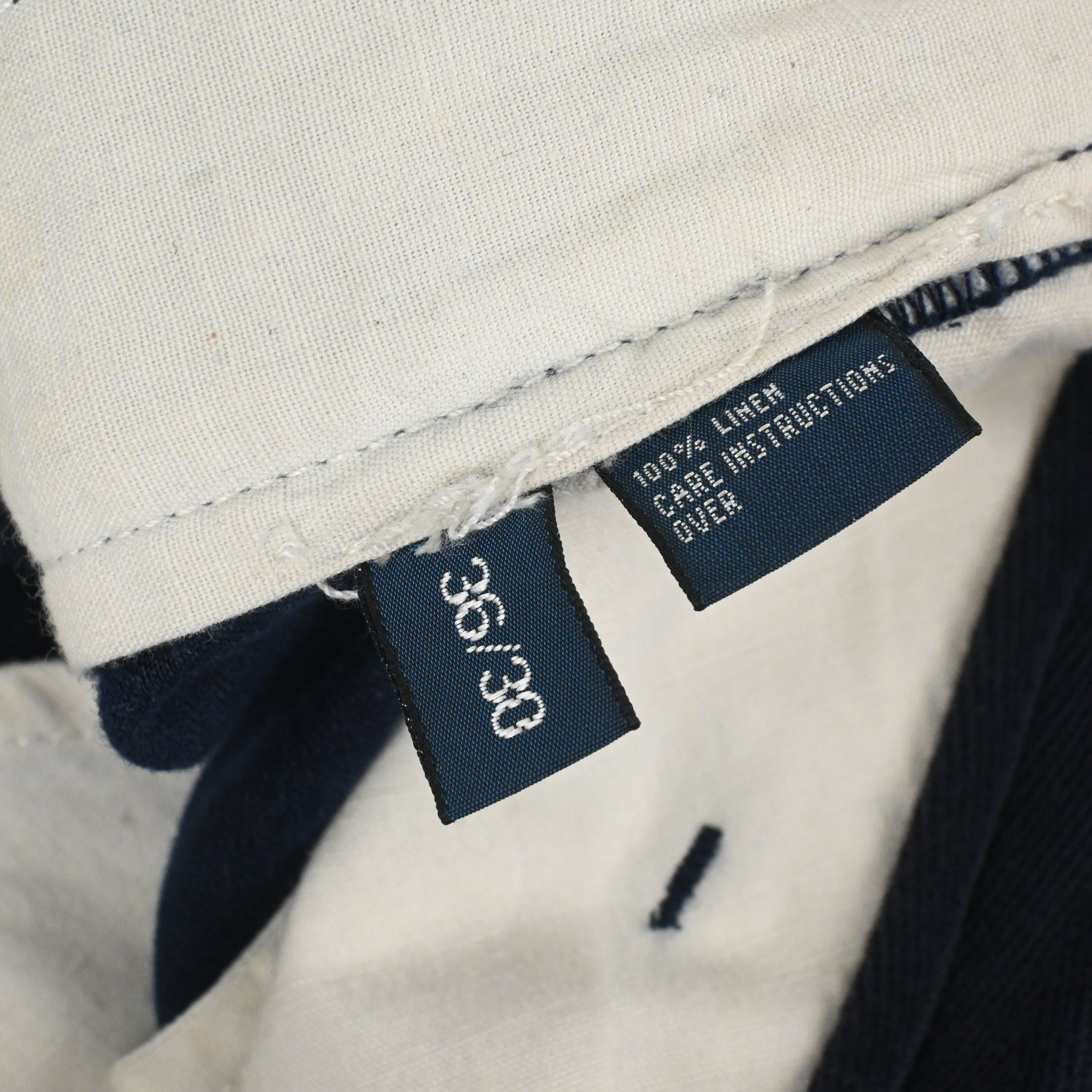 90's POLO BY RALPH LAUREN LINEN 100% TROUSERS W36 L30