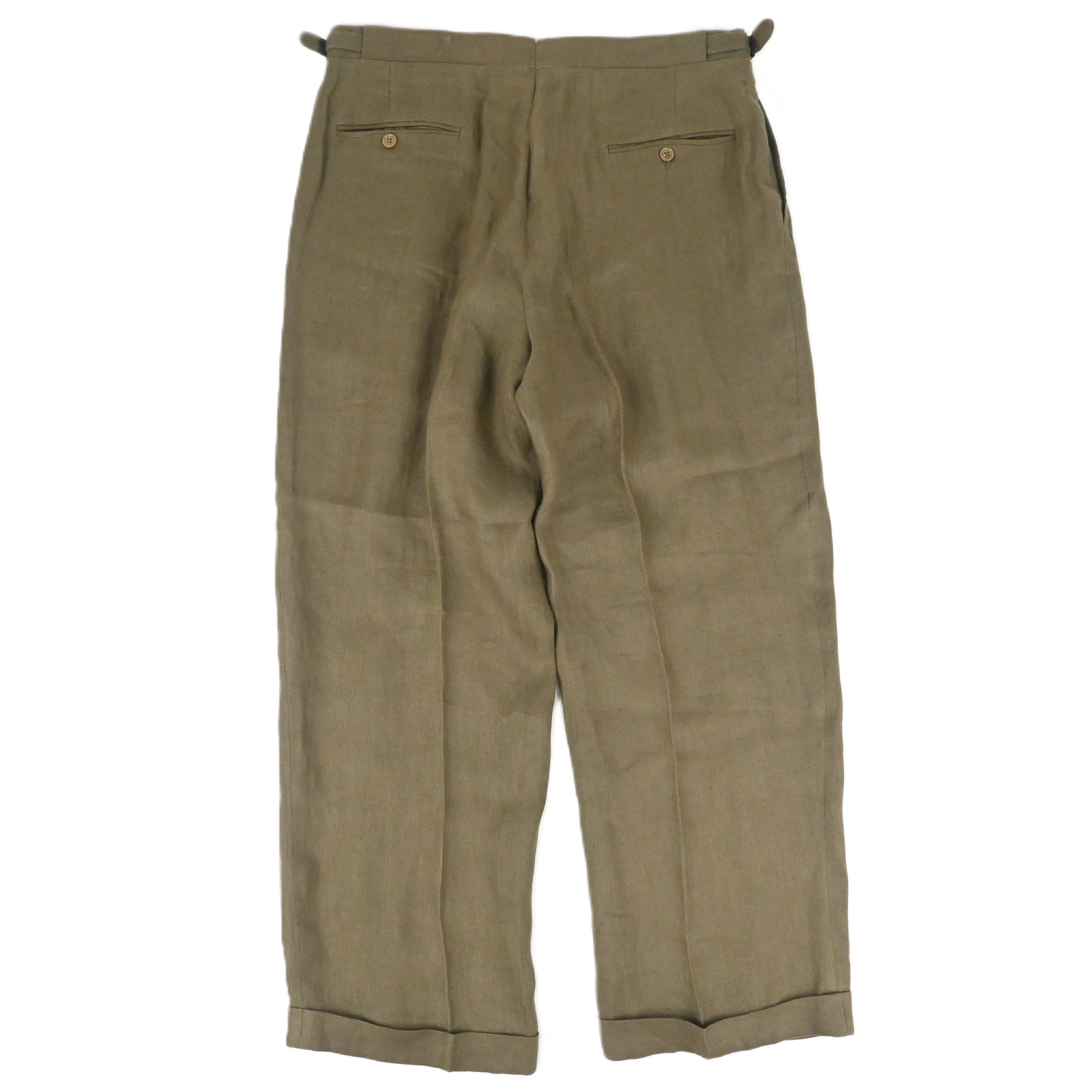 90's POLO BY RALPH LAUREN 2 TUCK LINEN 100% SLACKS W38 L30