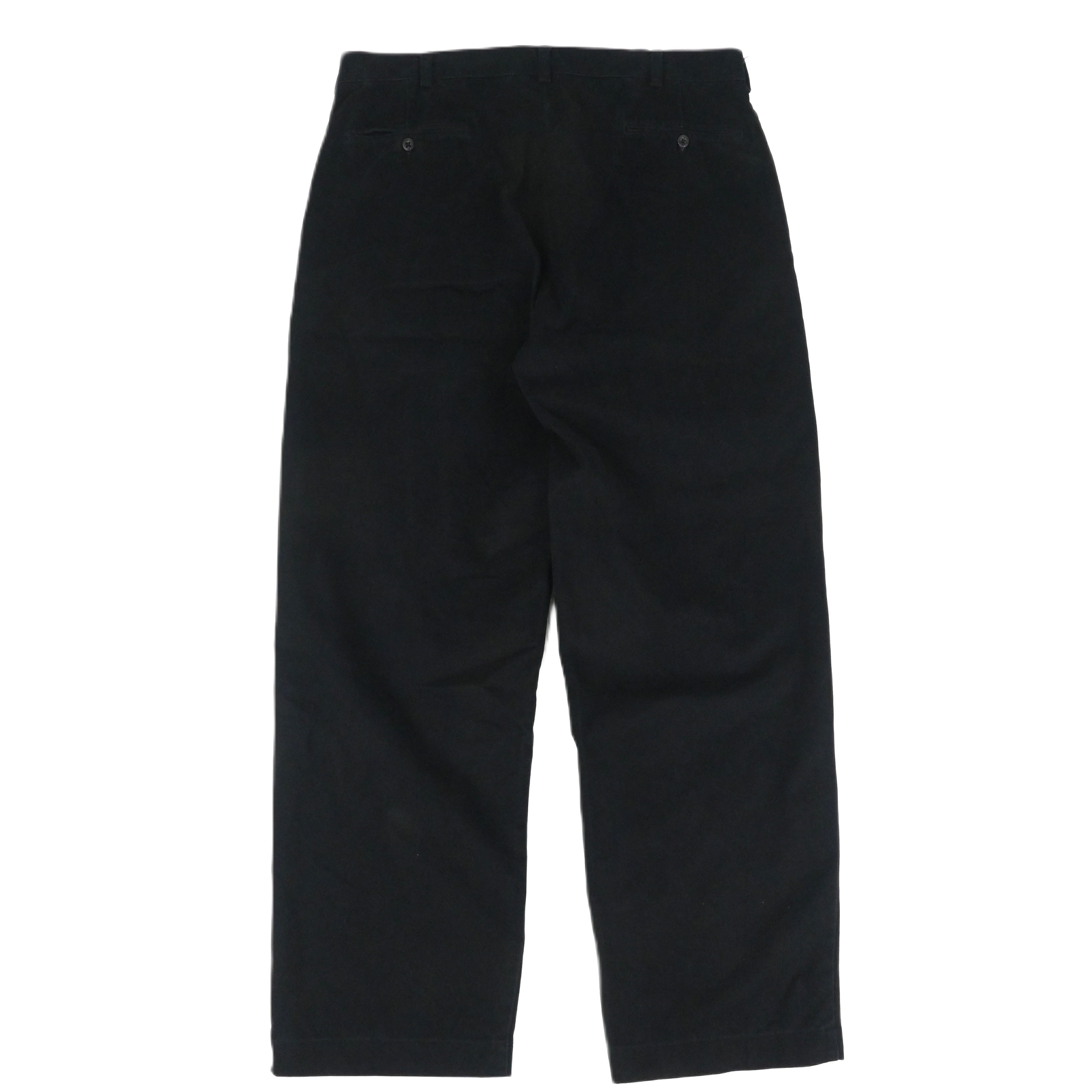 90's POLO BY RALPH LAUREN "ANDREW" 2 TUCK CHINO TROUSERS BLACK W36 L30